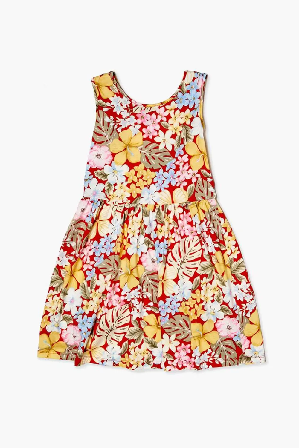 Dresses + Rompers>Forever 21 Girls Floral Print Dress (Kids) Red/Multi