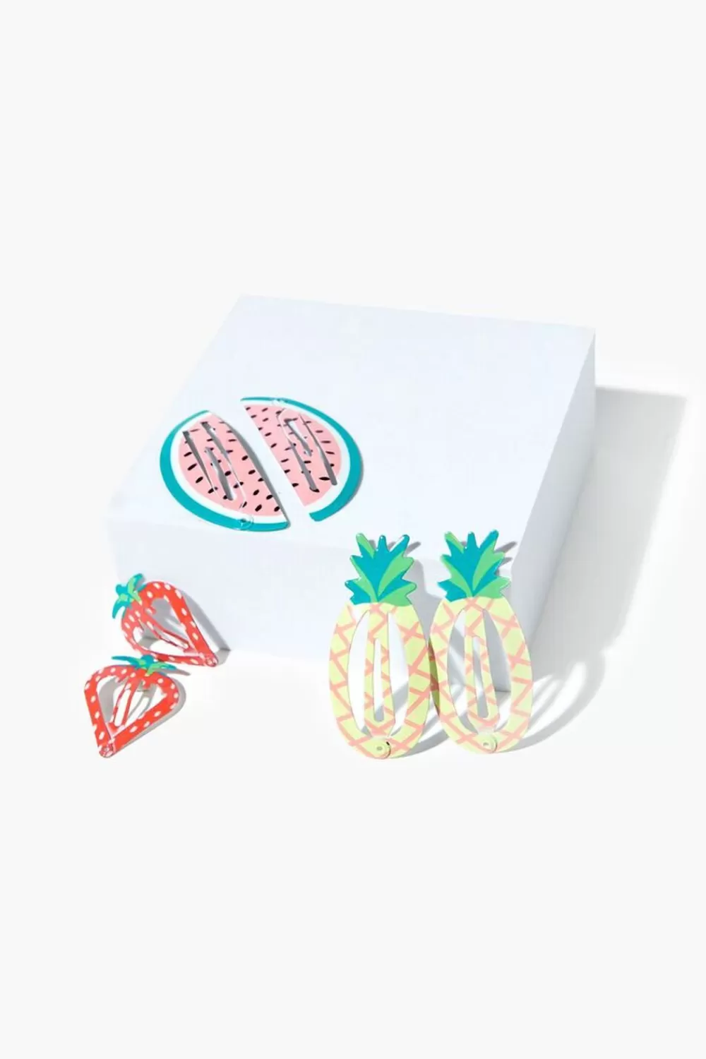 Accessories>Forever 21 Girls Fruit Snap Hair Clip Set (Kids) Red/Multi