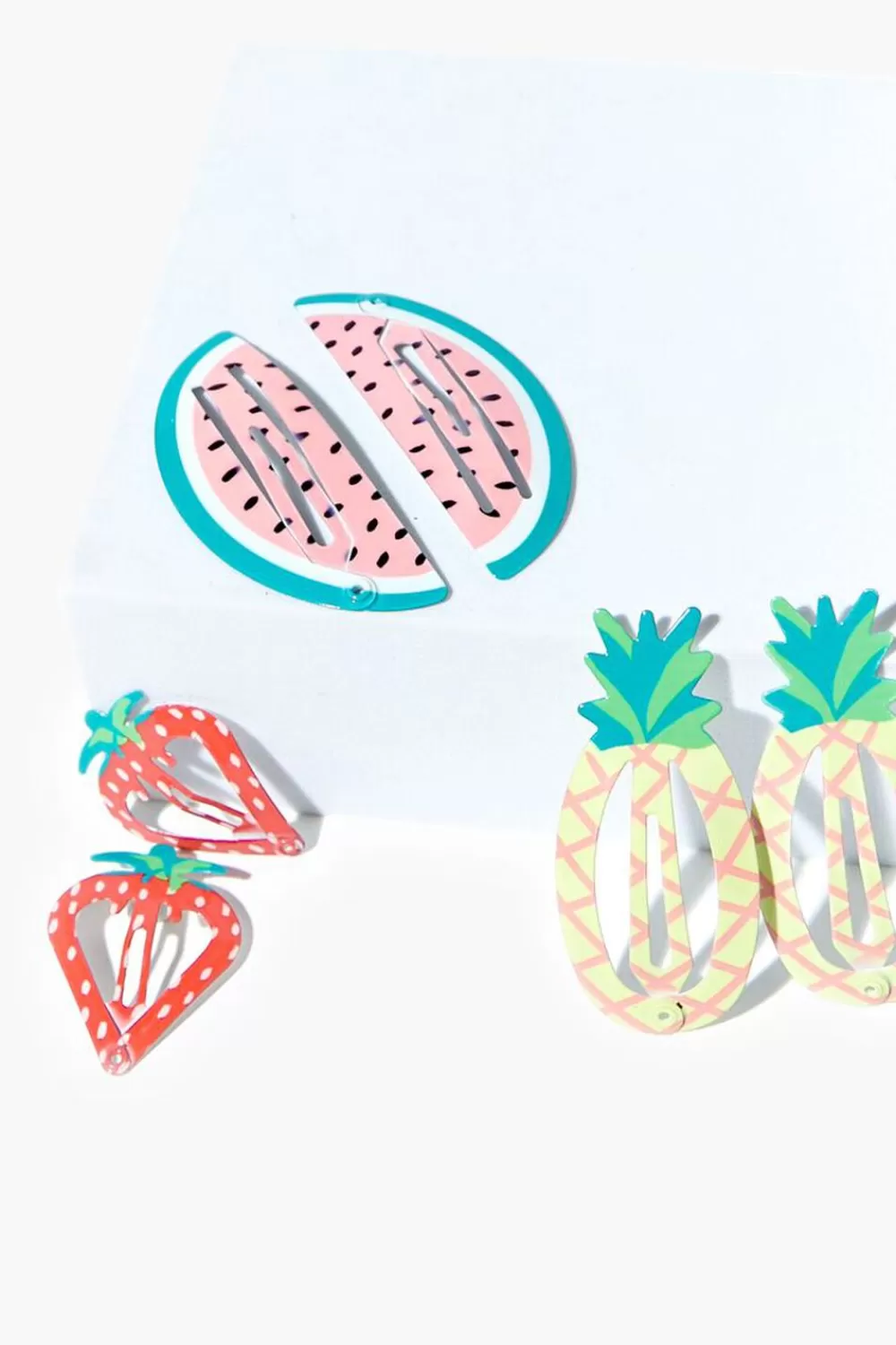Accessories>Forever 21 Girls Fruit Snap Hair Clip Set (Kids) Red/Multi