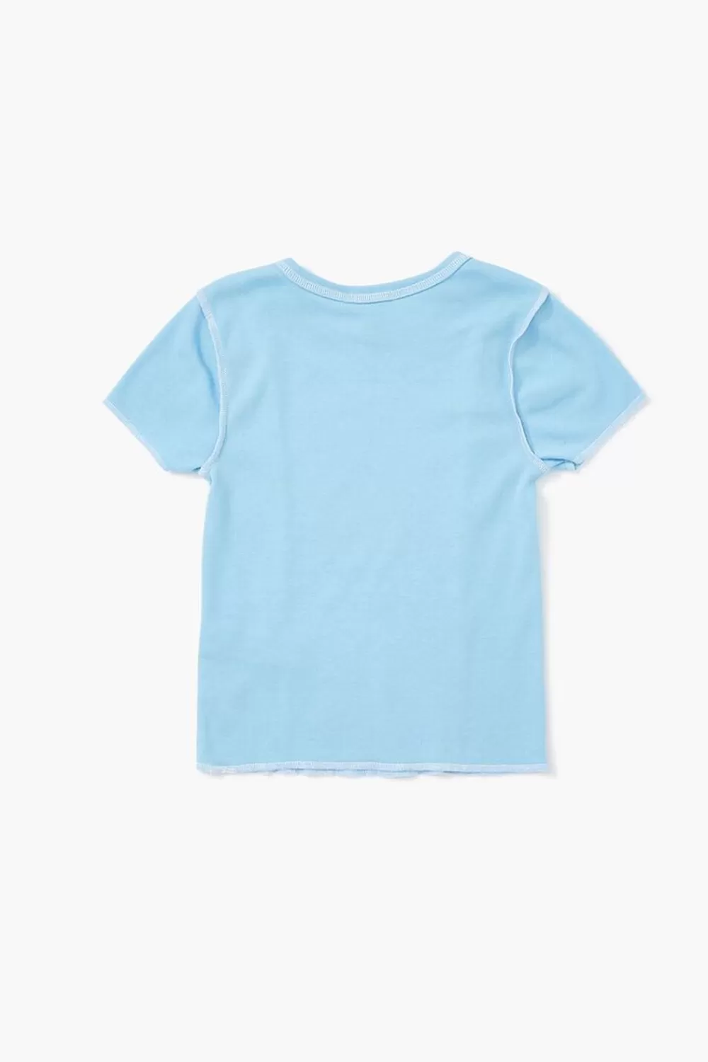 Tops>Forever 21 Girls Inverted-Seam Tee (Kids) Blue/White