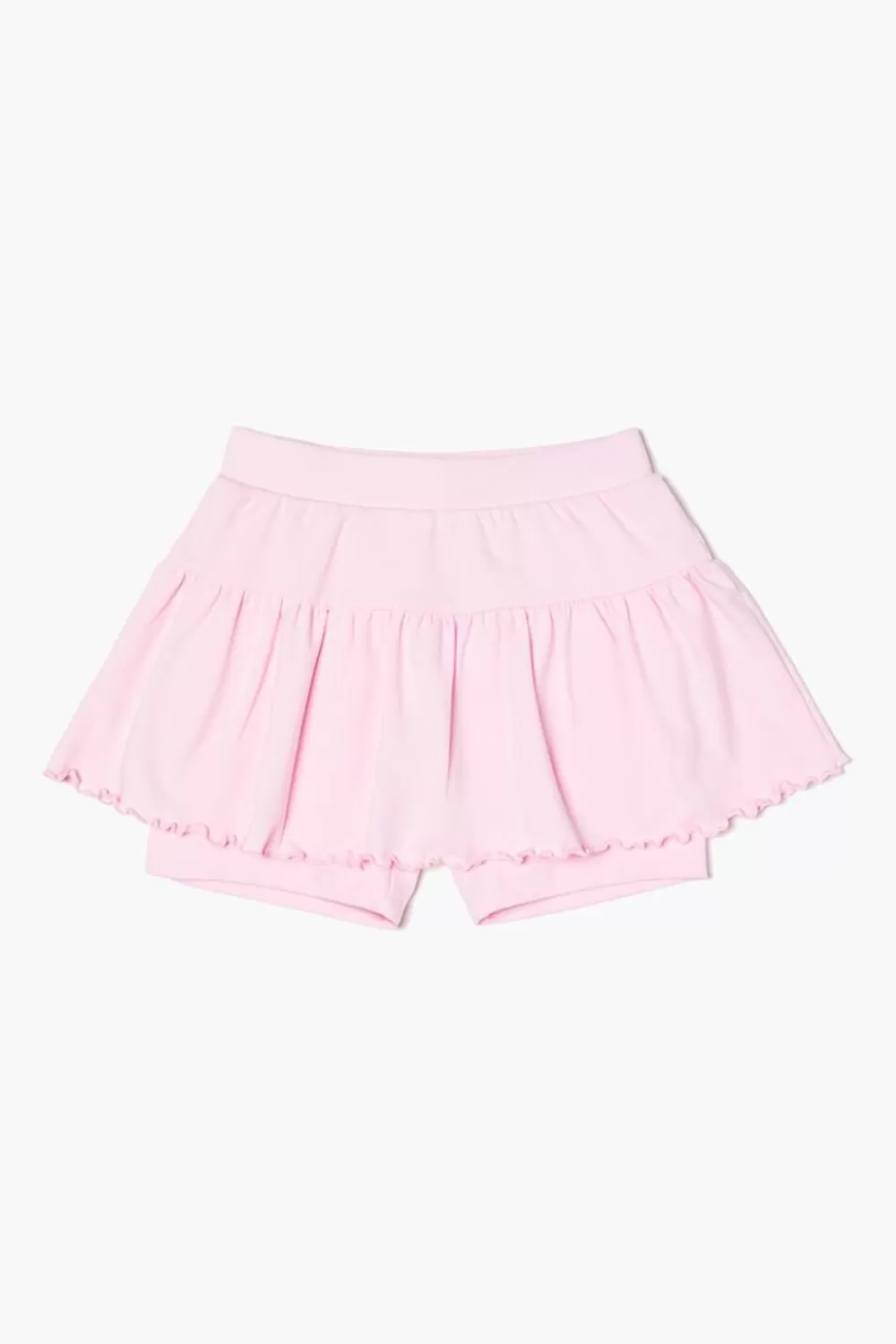 Bottoms>Forever 21 Girls Lettuce-Edge Skort (Kids) Bubble Gum
