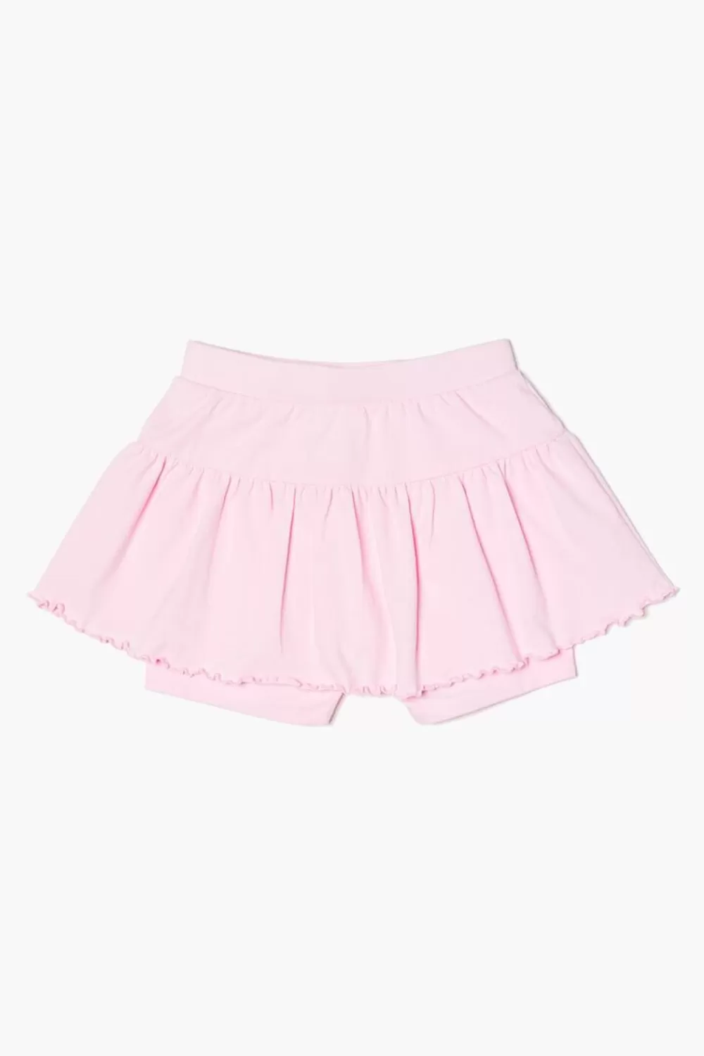 Bottoms>Forever 21 Girls Lettuce-Edge Skort (Kids) Bubble Gum