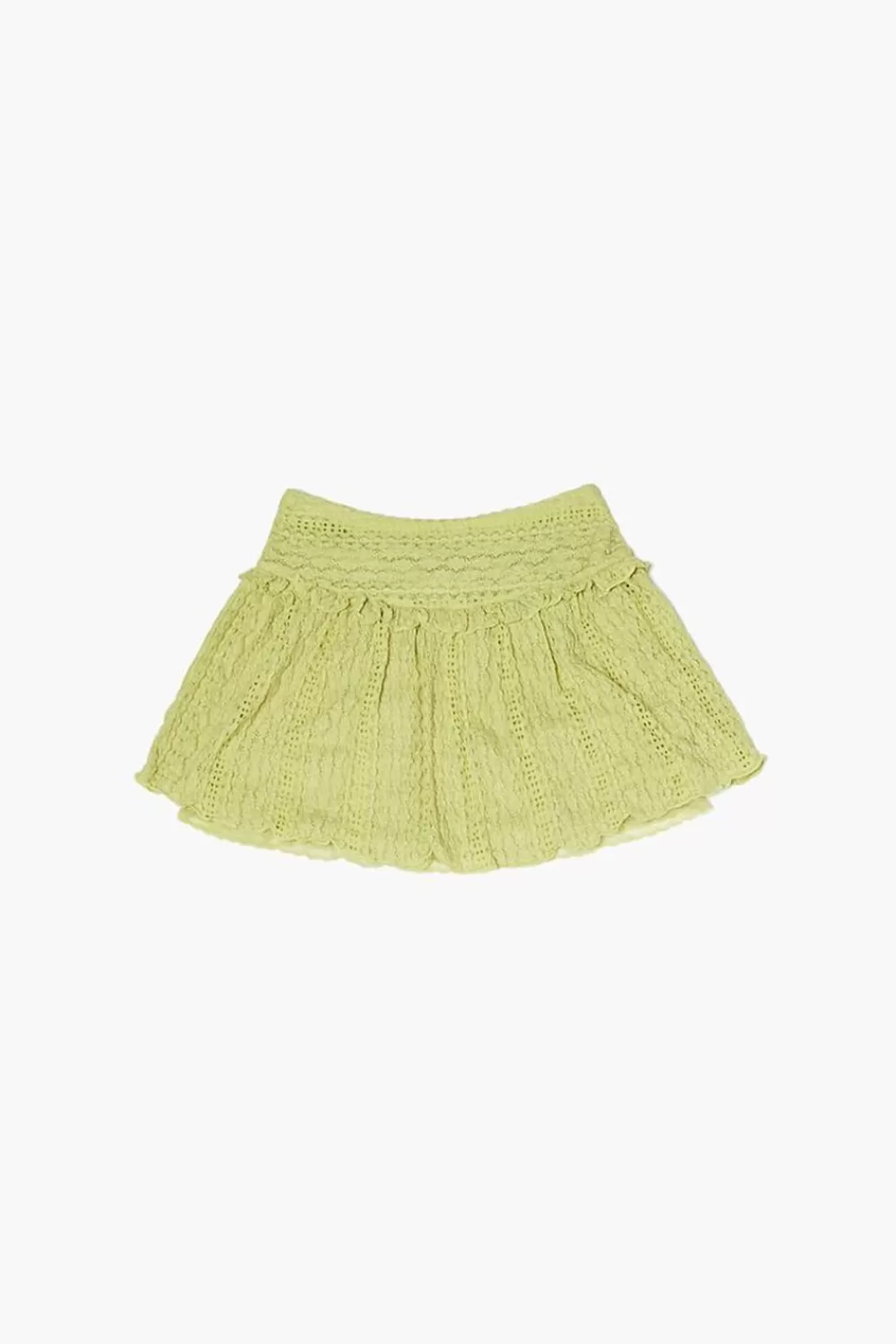Bottoms>Forever 21 Girls Lettuce-Trim Skirt (Kids) Herbal Green