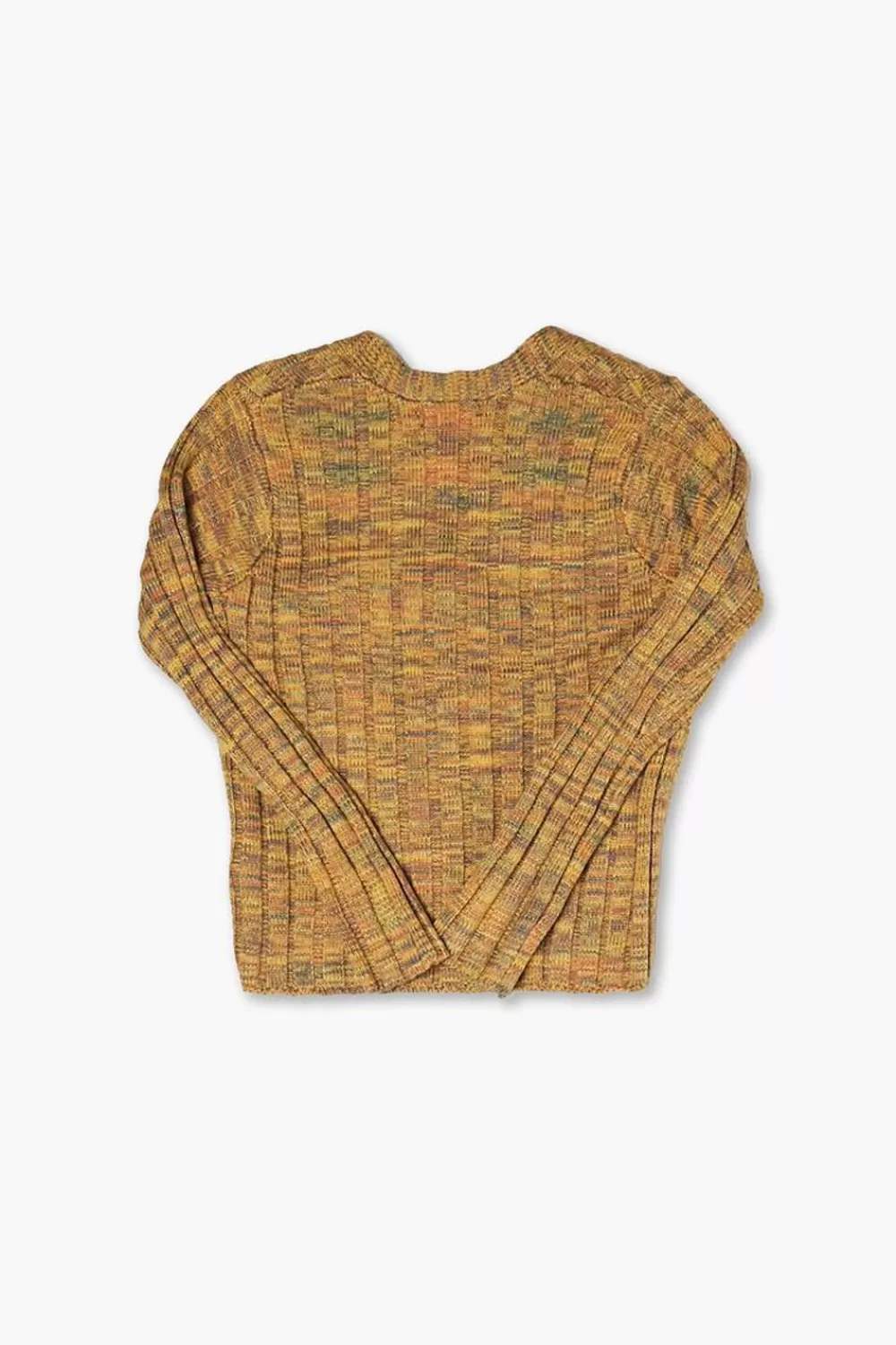 Sweaters + Cardigans>Forever 21 Girls Marled Cardigan Sweater (Kids) Orange/Multi