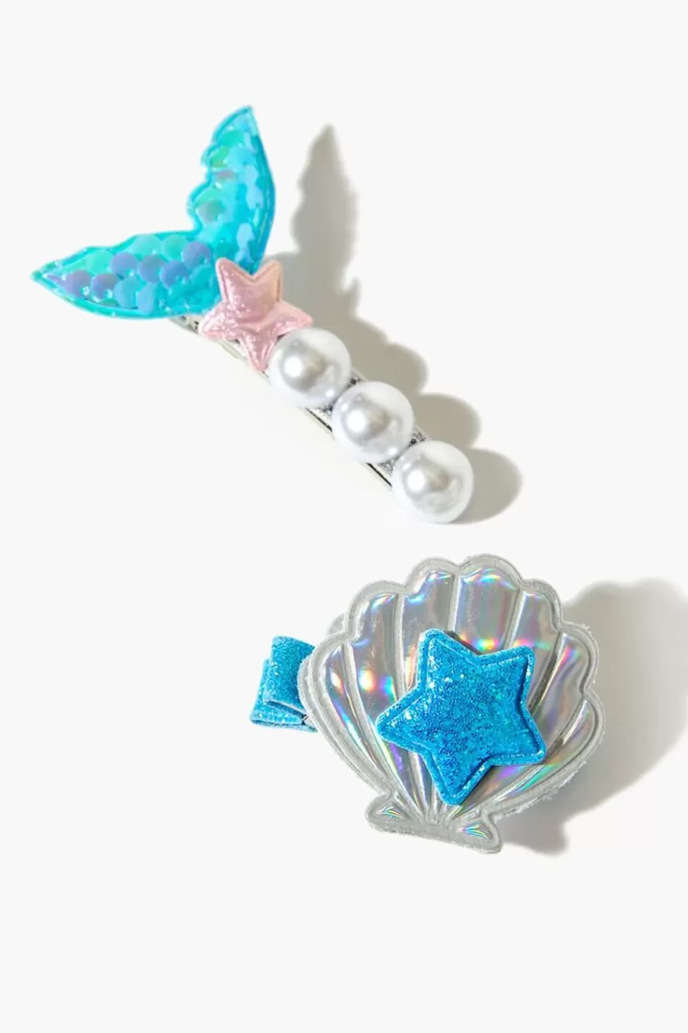 Accessories>Forever 21 Girls Mermaid Hair Clip Set (Kids) Purple/Multi