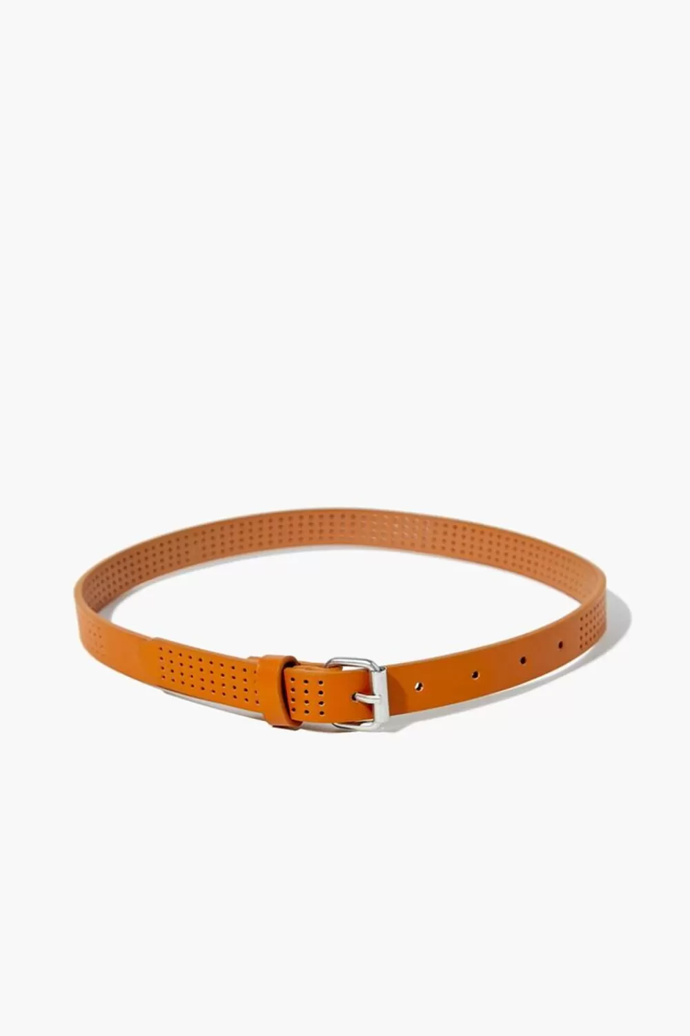 Accessories>Forever 21 Girls Perforated Faux Leather Belt (Kids) Tan