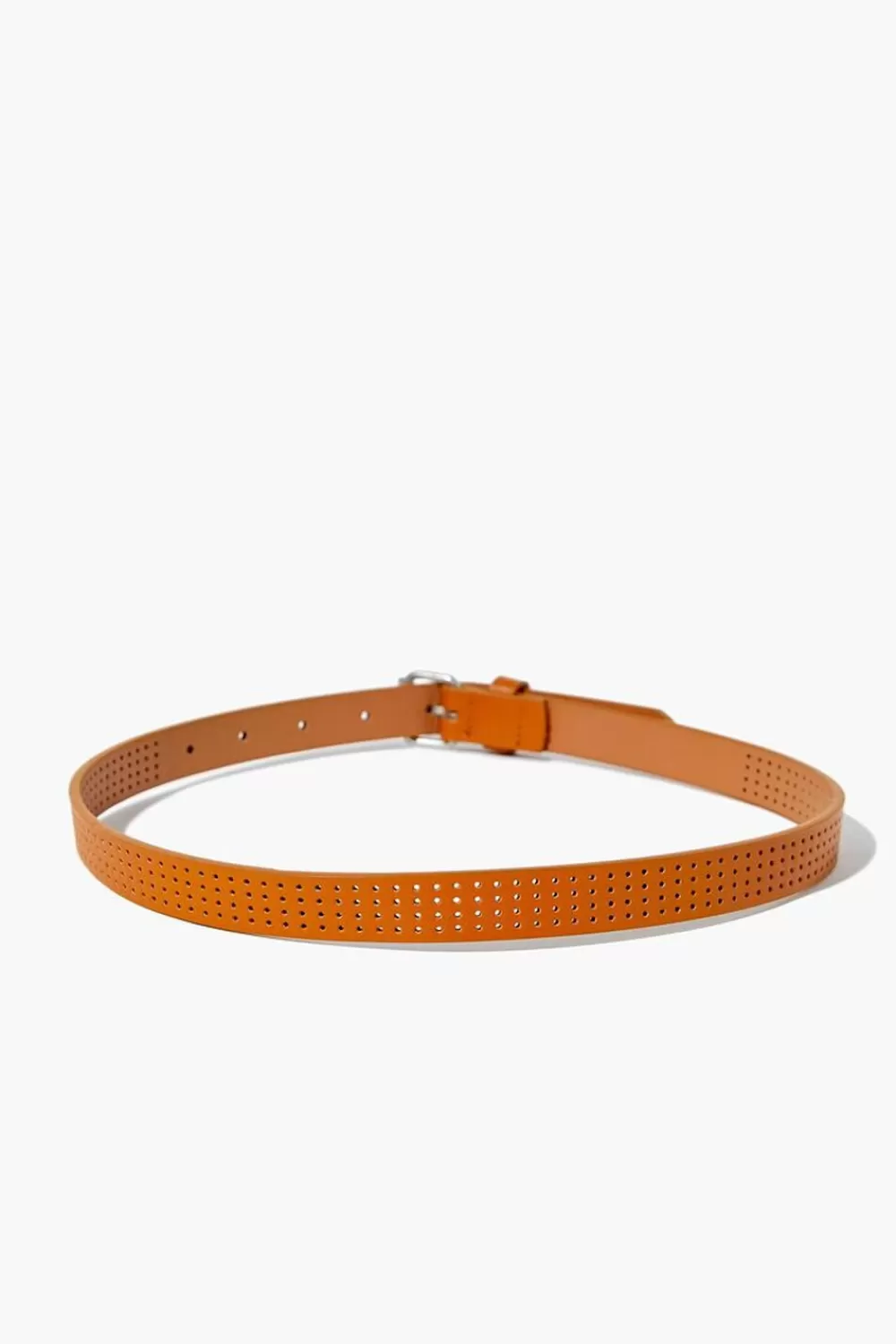 Accessories>Forever 21 Girls Perforated Faux Leather Belt (Kids) Tan