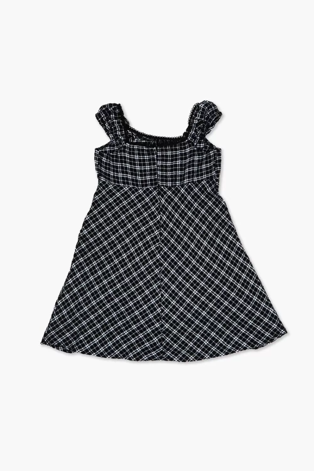 Dresses + Rompers>Forever 21 Girls Plaid Cap-Sleeve Dress (Kids) Black/Multi
