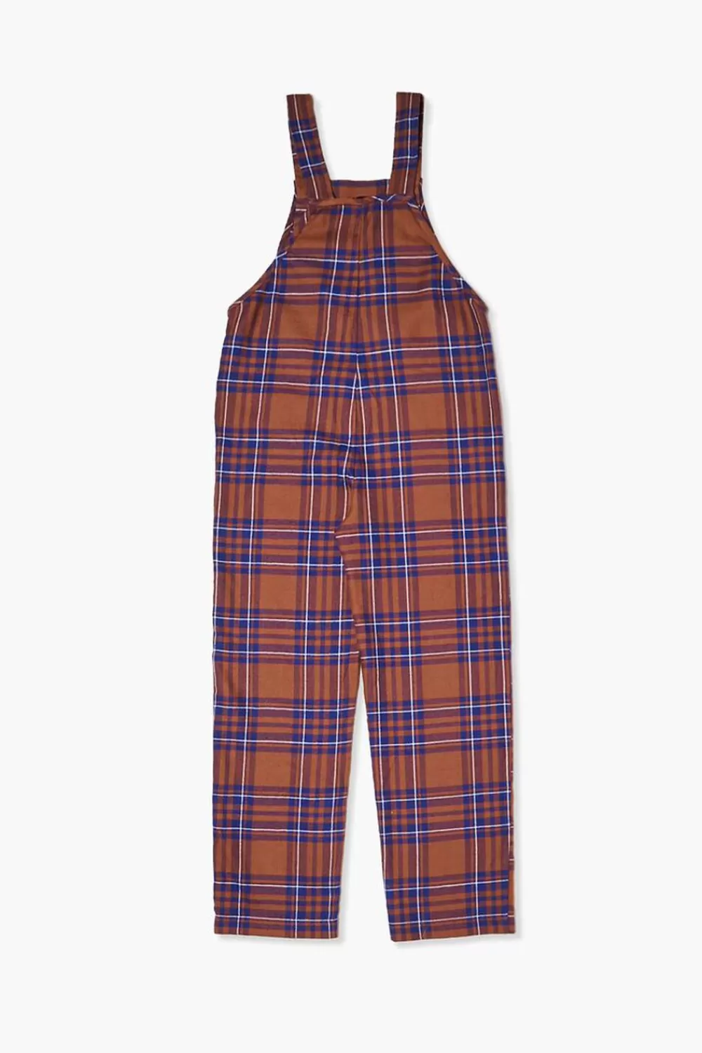 Dresses + Rompers>Forever 21 Girls Plaid Overalls (Kids) Rust/Multi