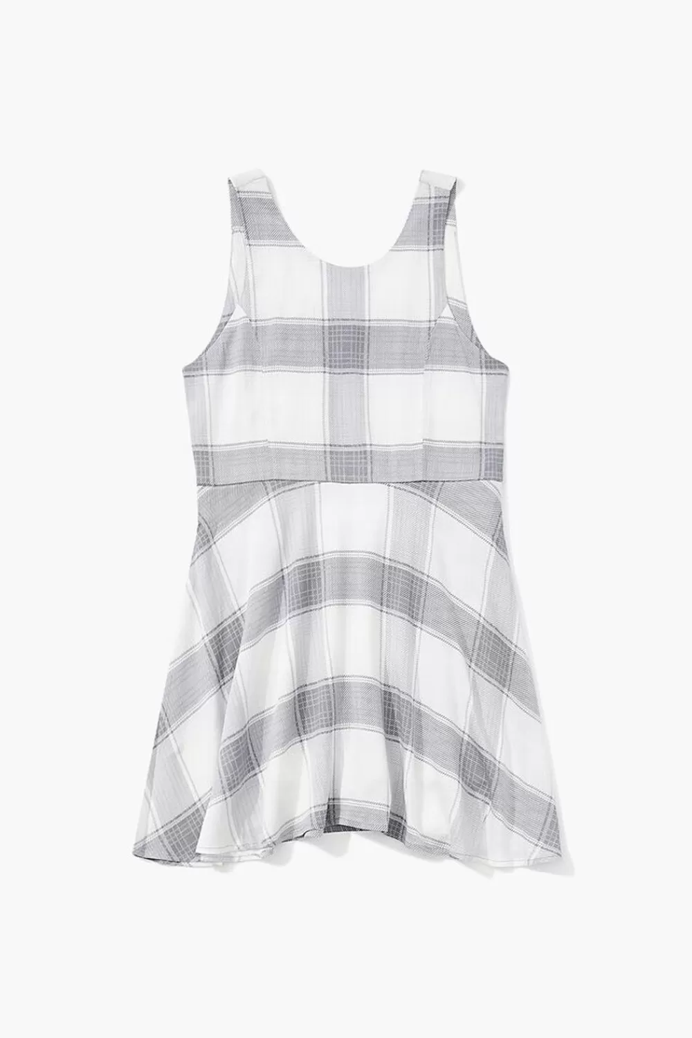 Dresses + Rompers>Forever 21 Girls Plaid Romper (Kids) Cream/Grey