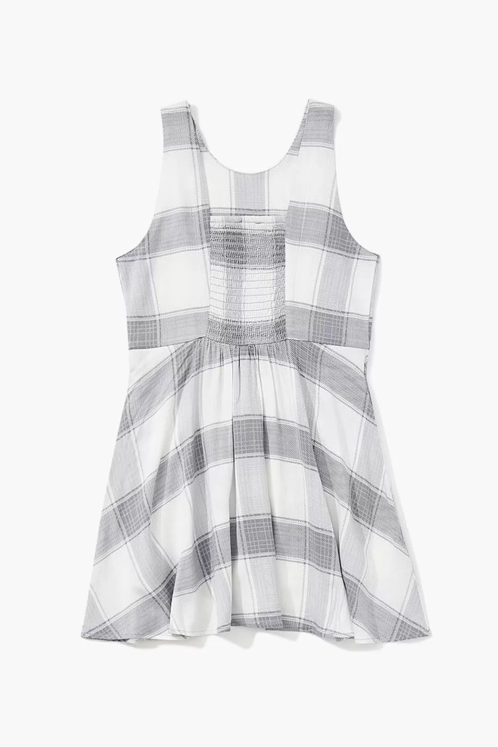 Dresses + Rompers>Forever 21 Girls Plaid Romper (Kids) Cream/Grey