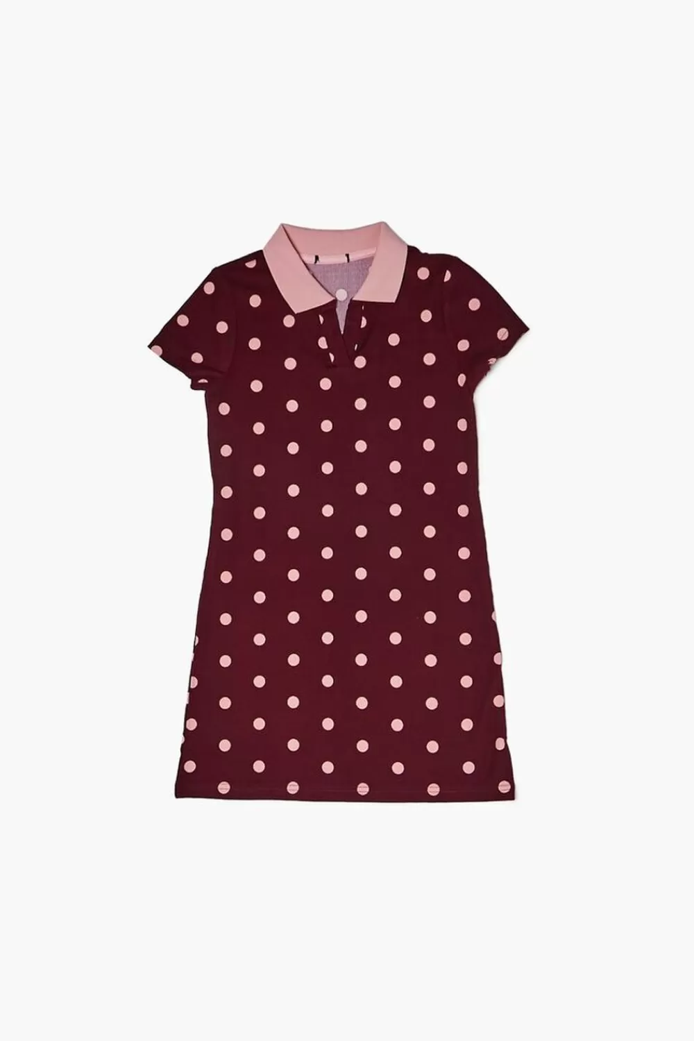 Dresses + Rompers>Forever 21 Girls Polka Dot Dress (Kids) Burgundy/Pink