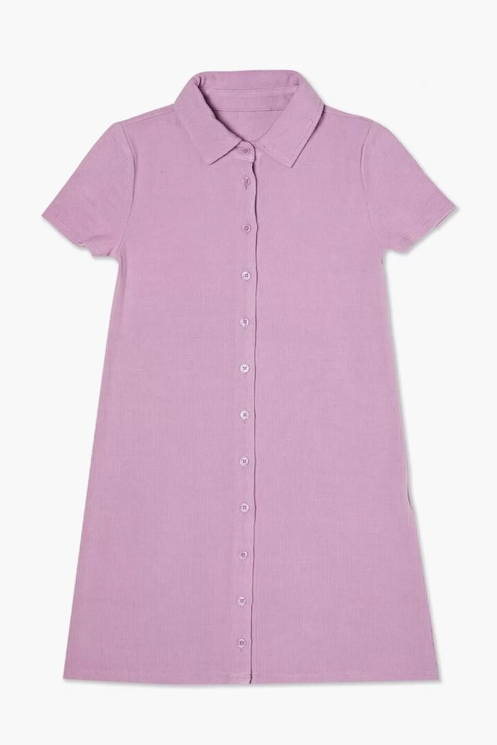 Dresses + Rompers>Forever 21 Girls Ribbed Knit Shirt Dress (Kids) Purple