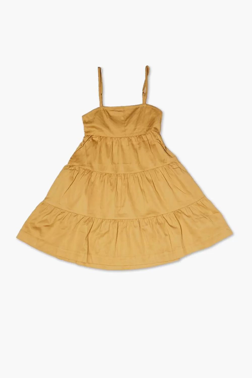 Dresses + Rompers>Forever 21 Girls Satin Tiered Cami Dress (Kids) Gold