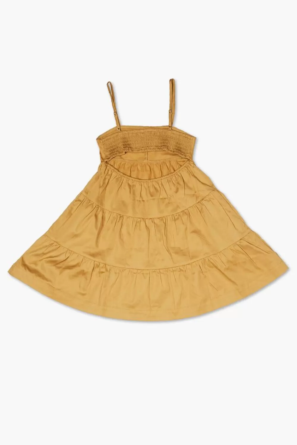 Dresses + Rompers>Forever 21 Girls Satin Tiered Cami Dress (Kids) Gold