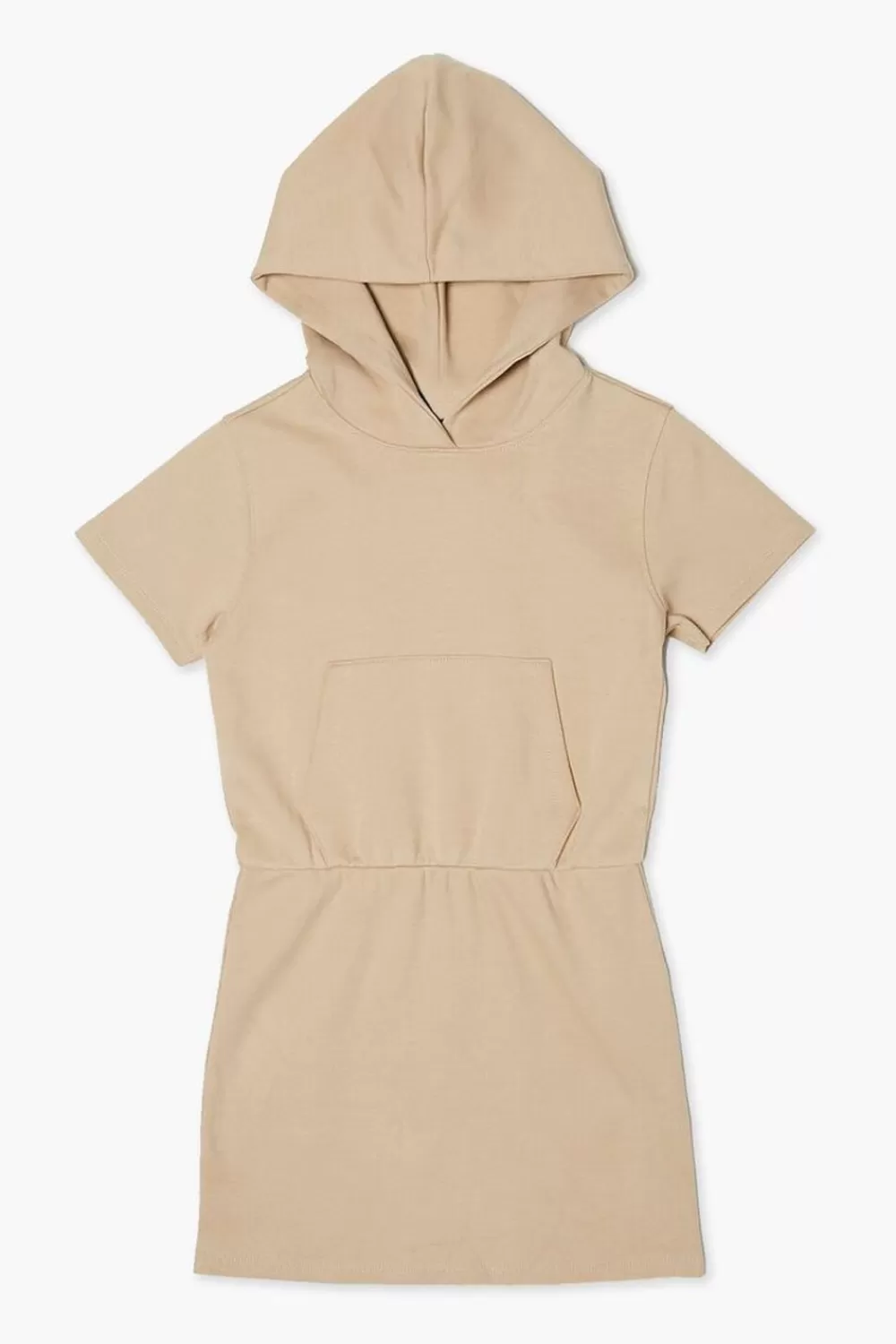 Dresses + Rompers>Forever 21 Girls Short-Sleeve Hoodie Dress (Kids) Tan