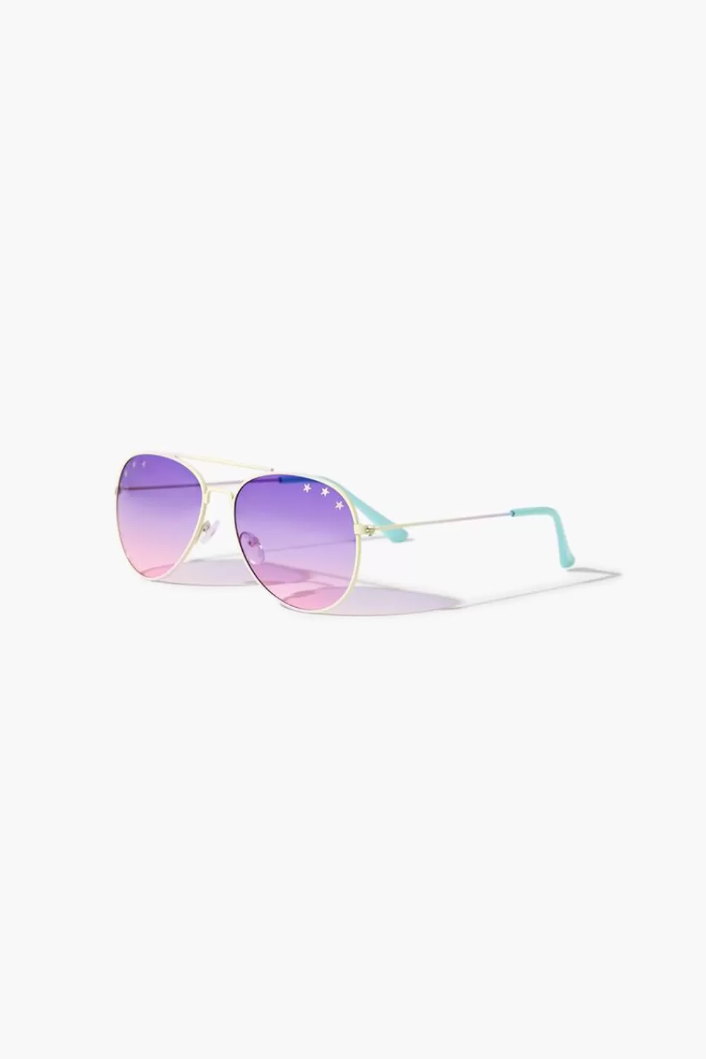 Accessories>Forever 21 Girls Star Aviator Sunglasses (Kids) Purple/Multi