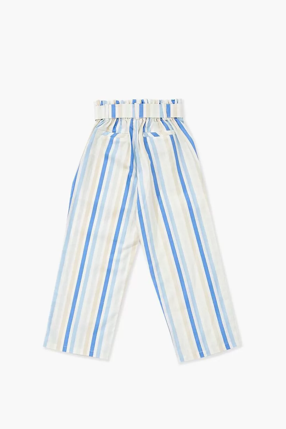 Bottoms>Forever 21 Girls Striped Paperbag Pants (Kids) Taupe/Multi