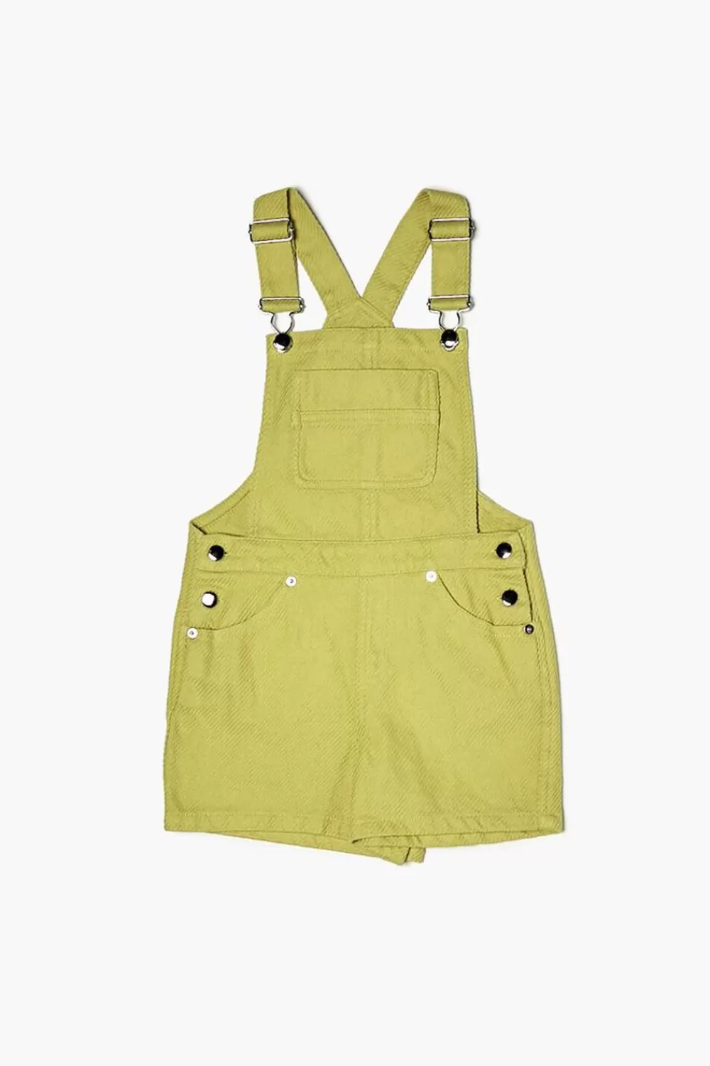 Dresses + Rompers>Forever 21 Girls Twill Overall Shorts (Kids) Green