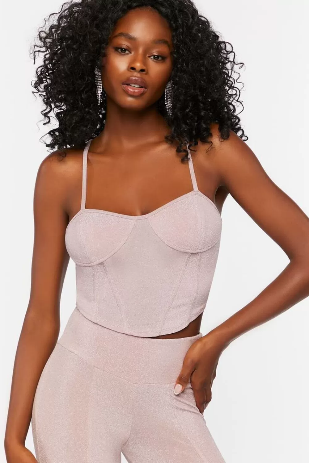 Forever 21 Glitter Bustier Cami | Women Tops