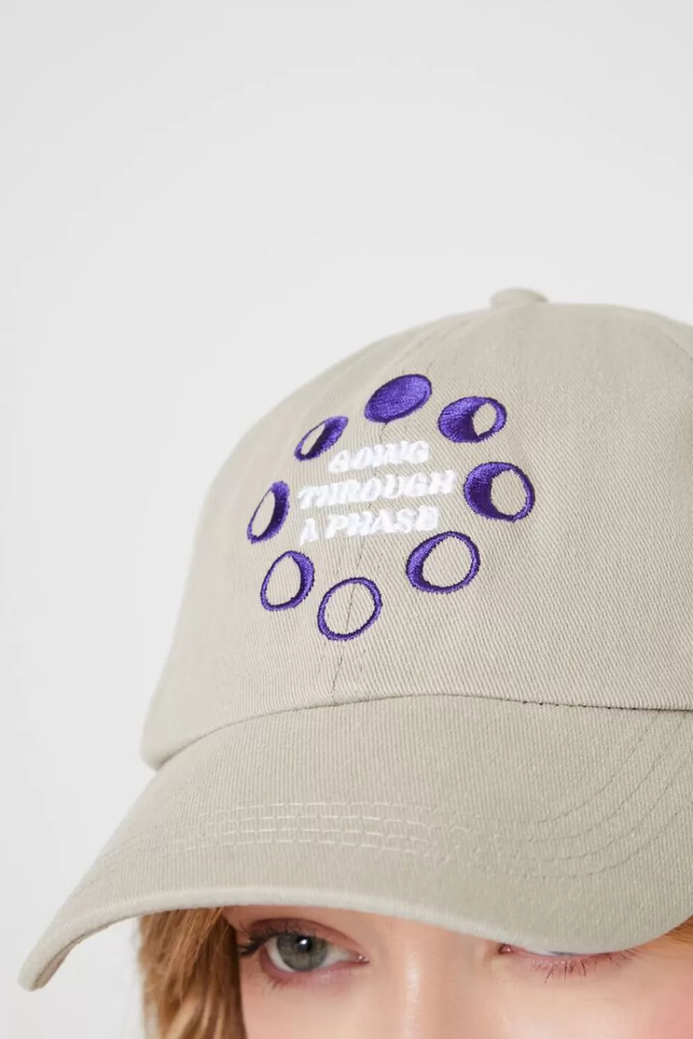 Hats + Beanies>Forever 21 Going Through A Phase Baseball Cap Sage/Multi