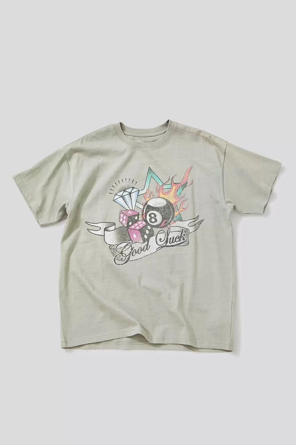 Forever 21 Good Luck Graphic Crew Neck Tee | Women Tops