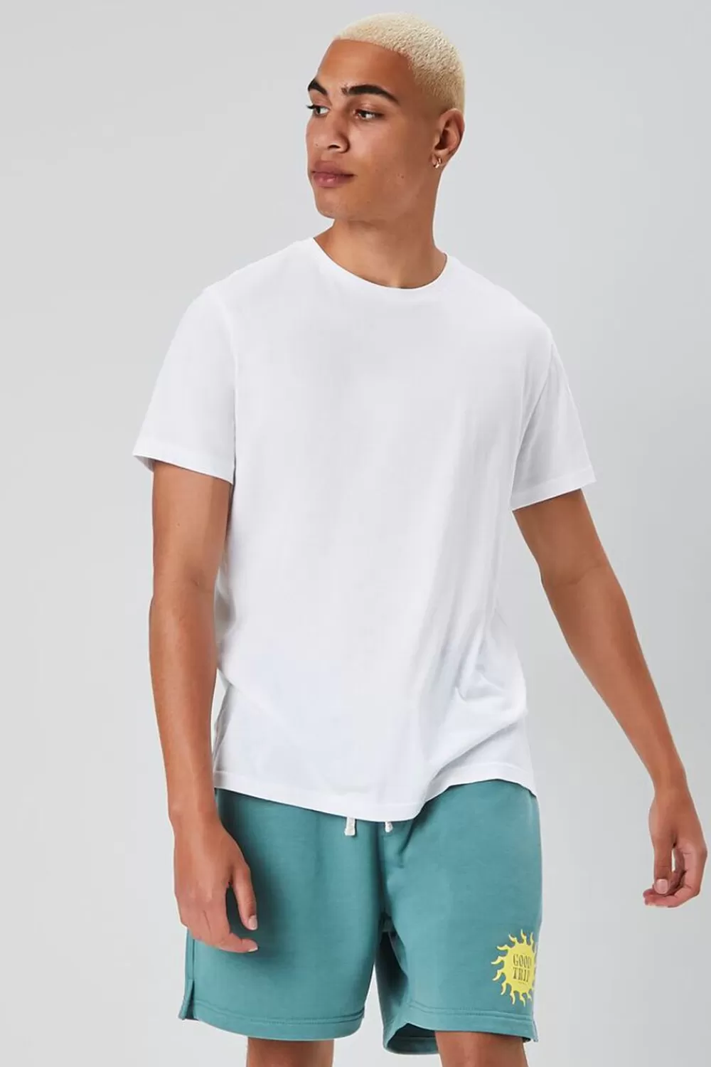 Bottoms>Forever 21 Good Trip Graphic Sweatshorts Green/Yellow