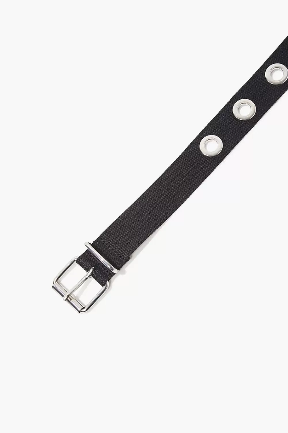 Belts>Forever 21 Grosgrain Grommet Hip Belt Black/Silver