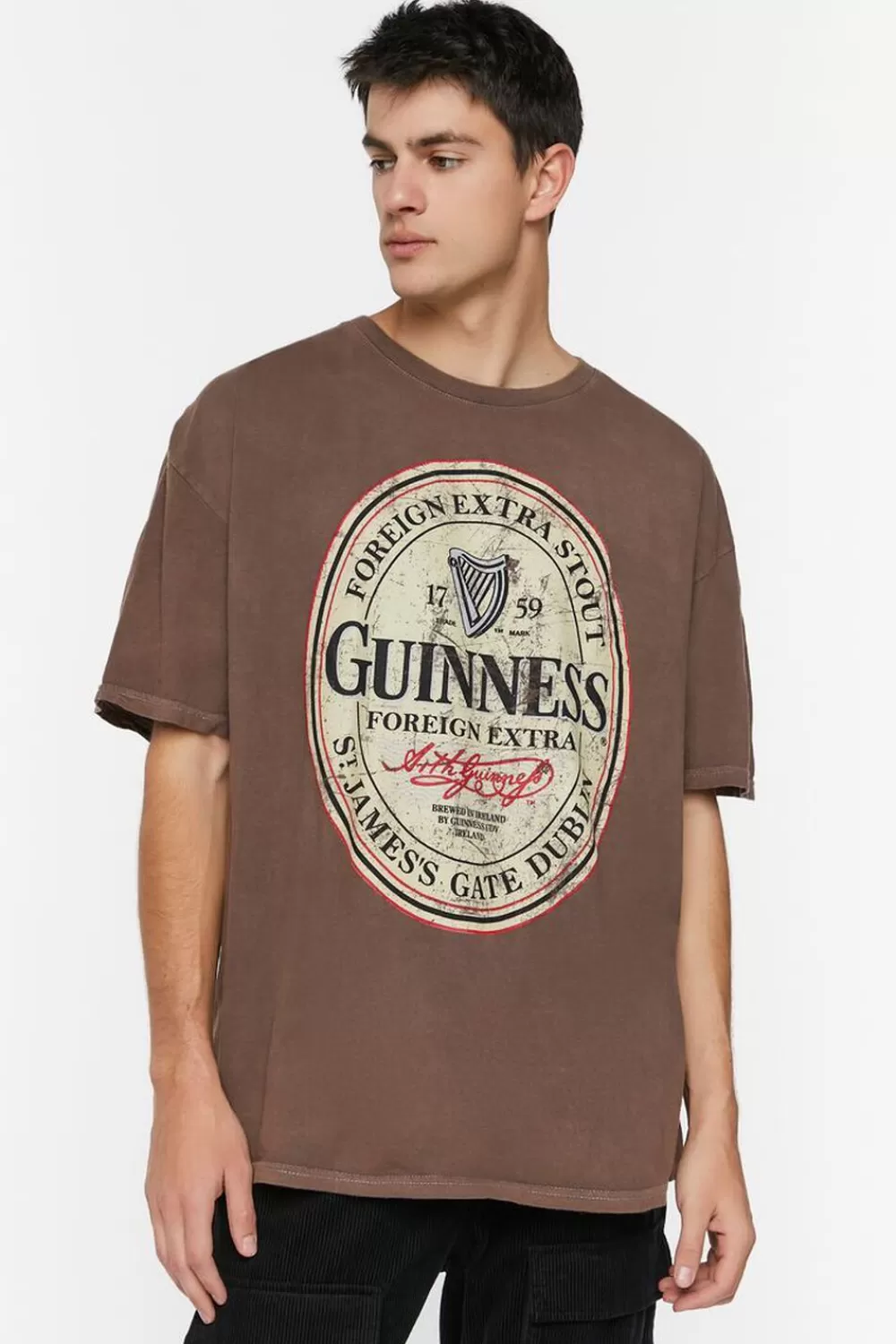 Graphic Tees>Forever 21 Guinness Graphic Tee Cocoa/Multi