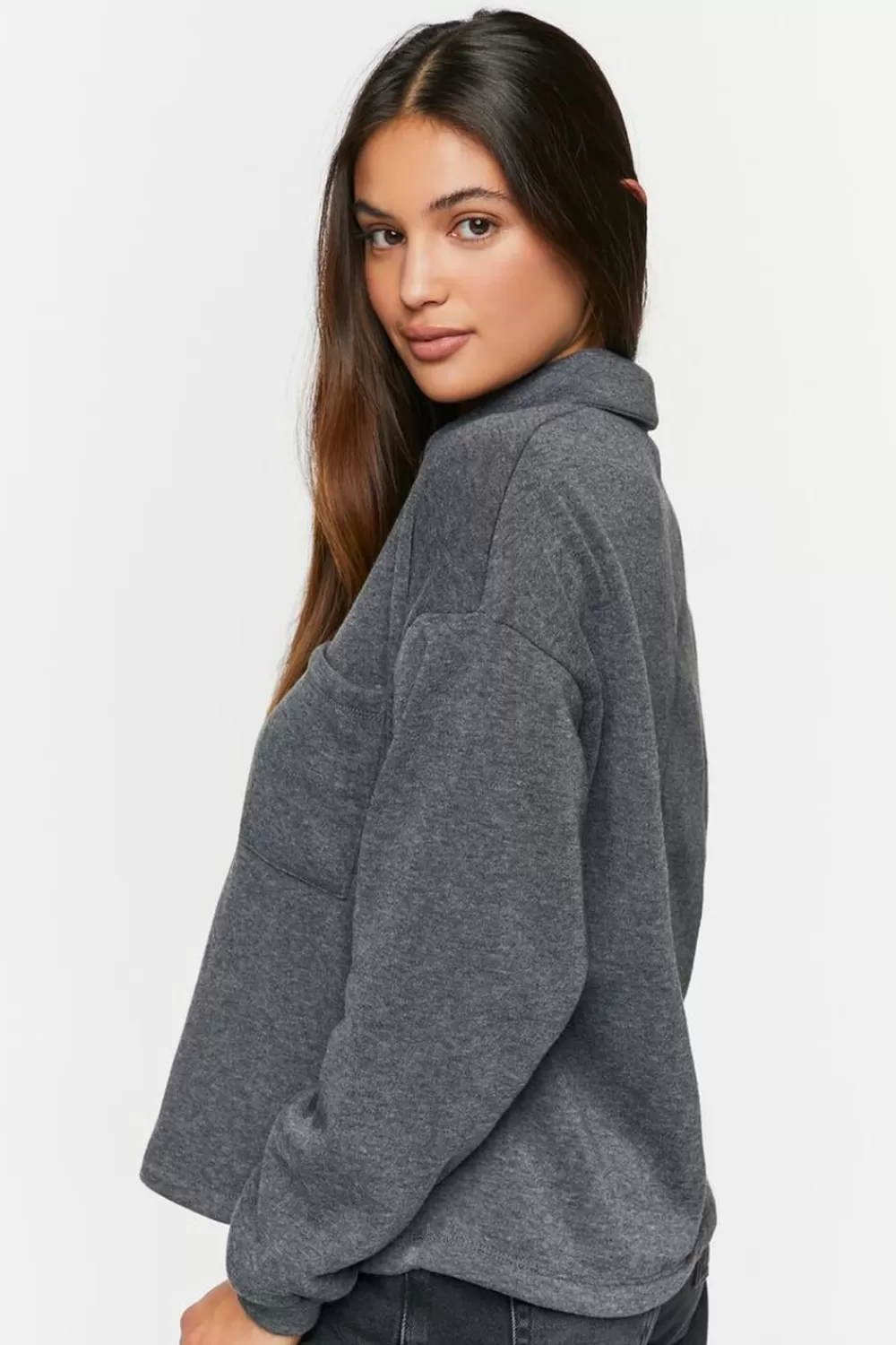 Forever 21 Half-Button Long-Sleeve Shirt | Women Tops