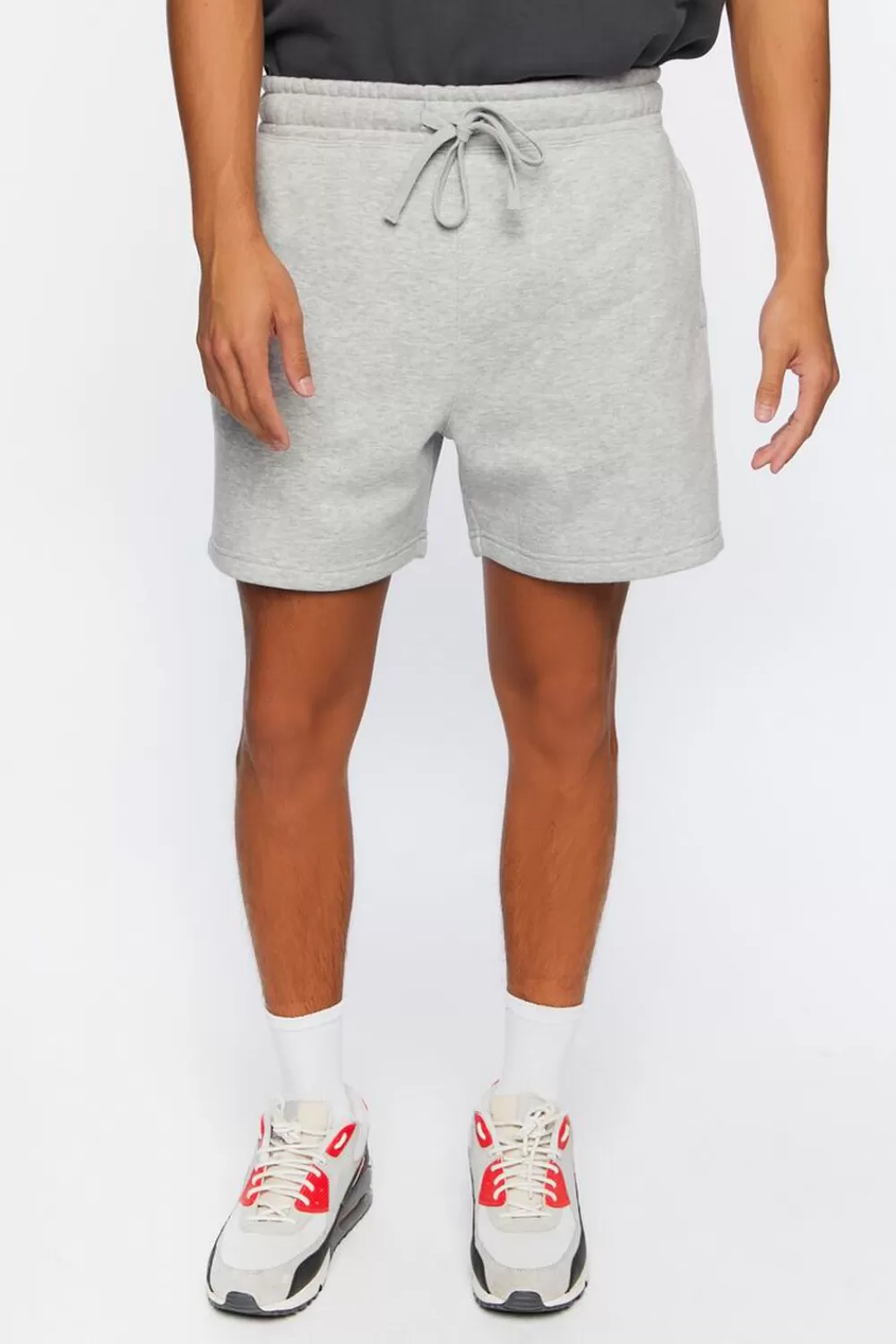 Bottoms>Forever 21 Heathered Drawstring Shorts Heather Grey