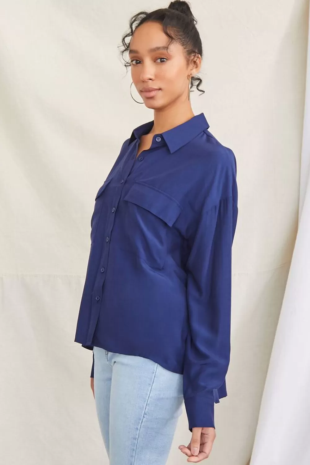 Forever 21 High-Low Buttoned Shirt | Women Tops