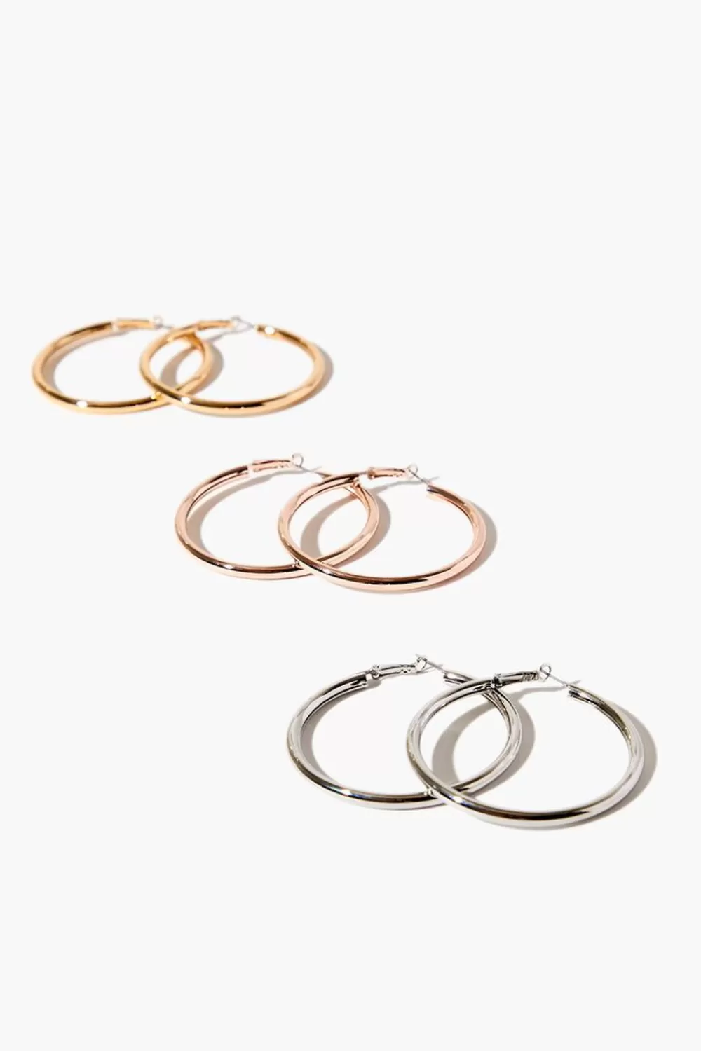Earrings>Forever 21 Hoop Earring Set Gold/Silver