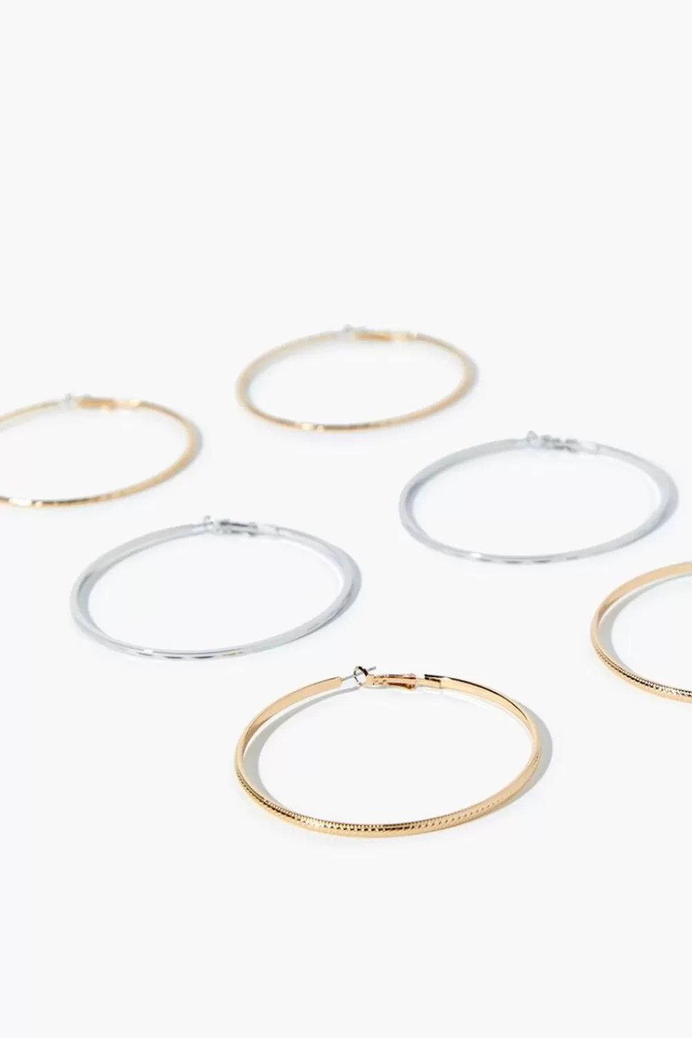 Earrings>Forever 21 Hoop Earring Set Gold/Silver
