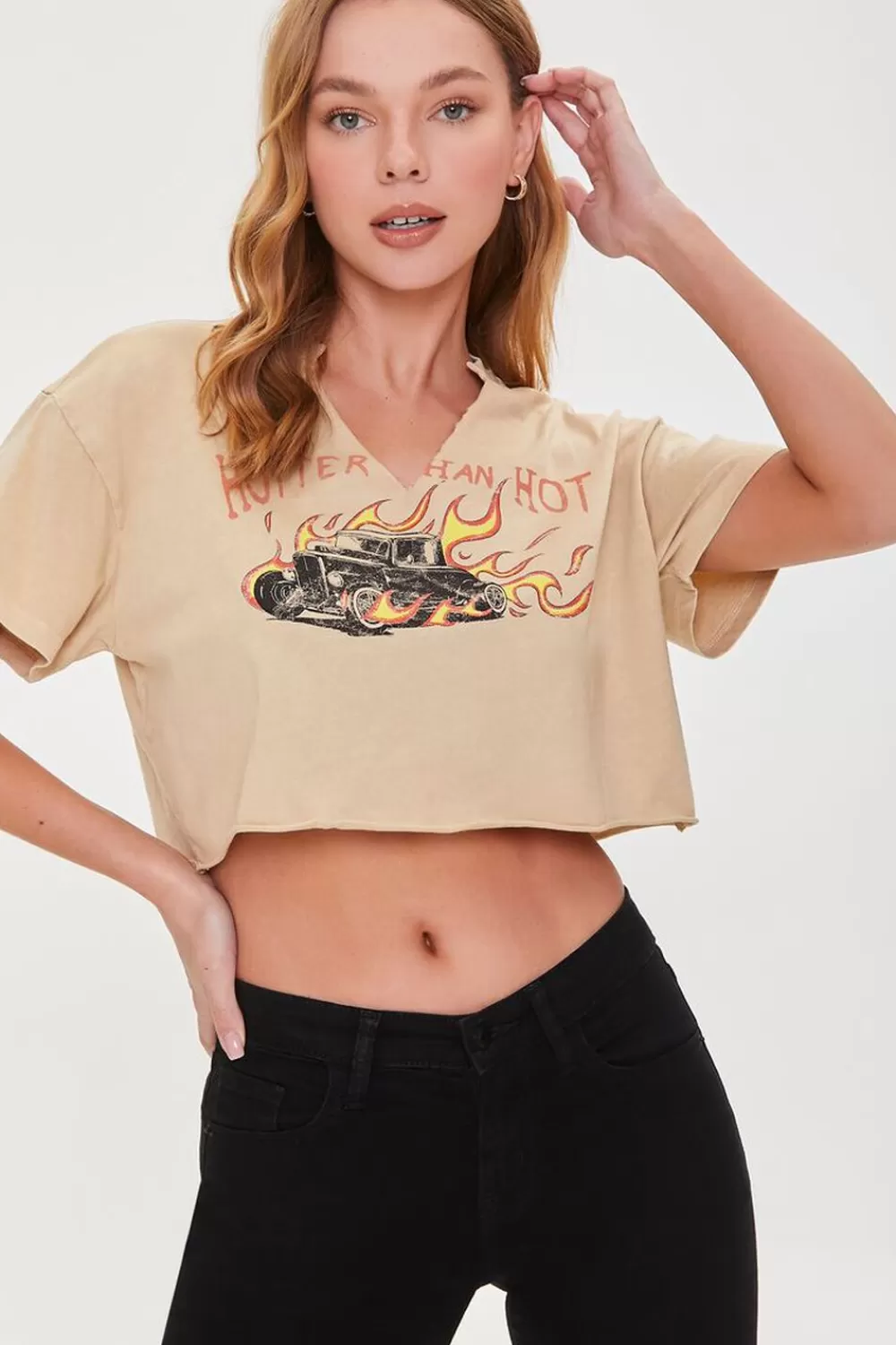 Forever 21 Hotter Than Hot Cropped Tee | Women Tops