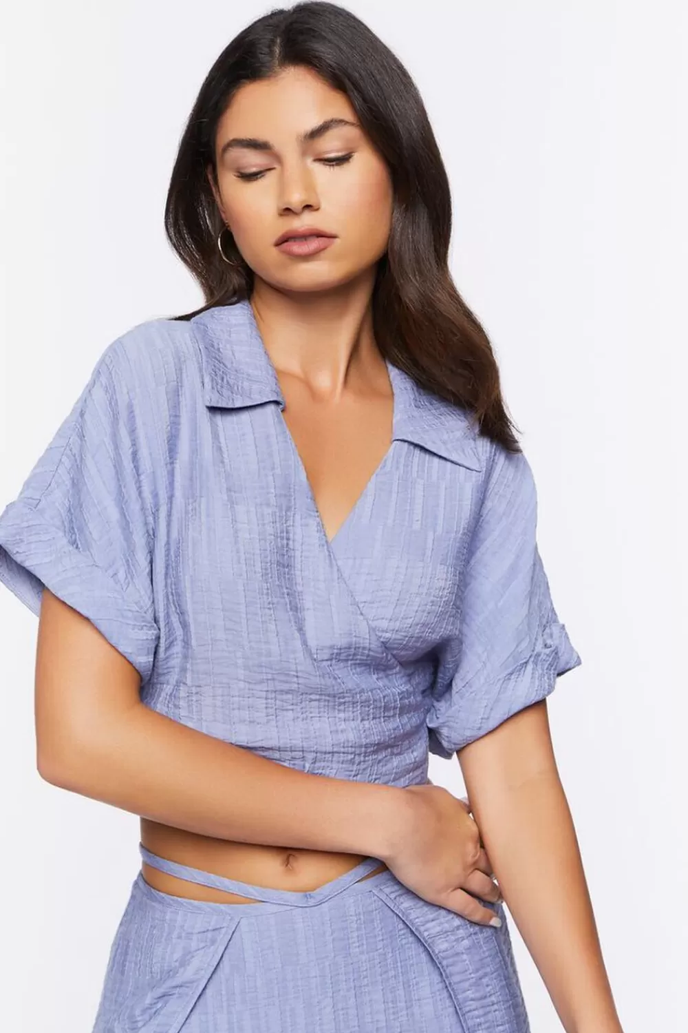 Forever 21 Jacquard Wrap Crop Top | Women Tops