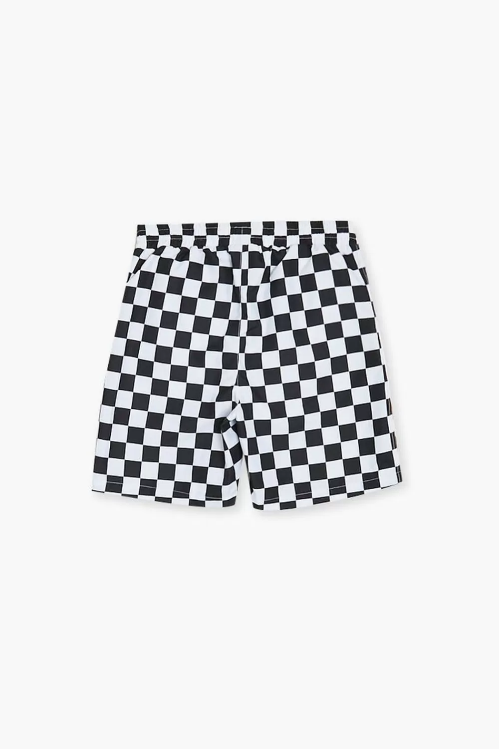 Swimwear>Forever 21 Kids Checkered Swim Trunks (Girls + Boys) Black/White