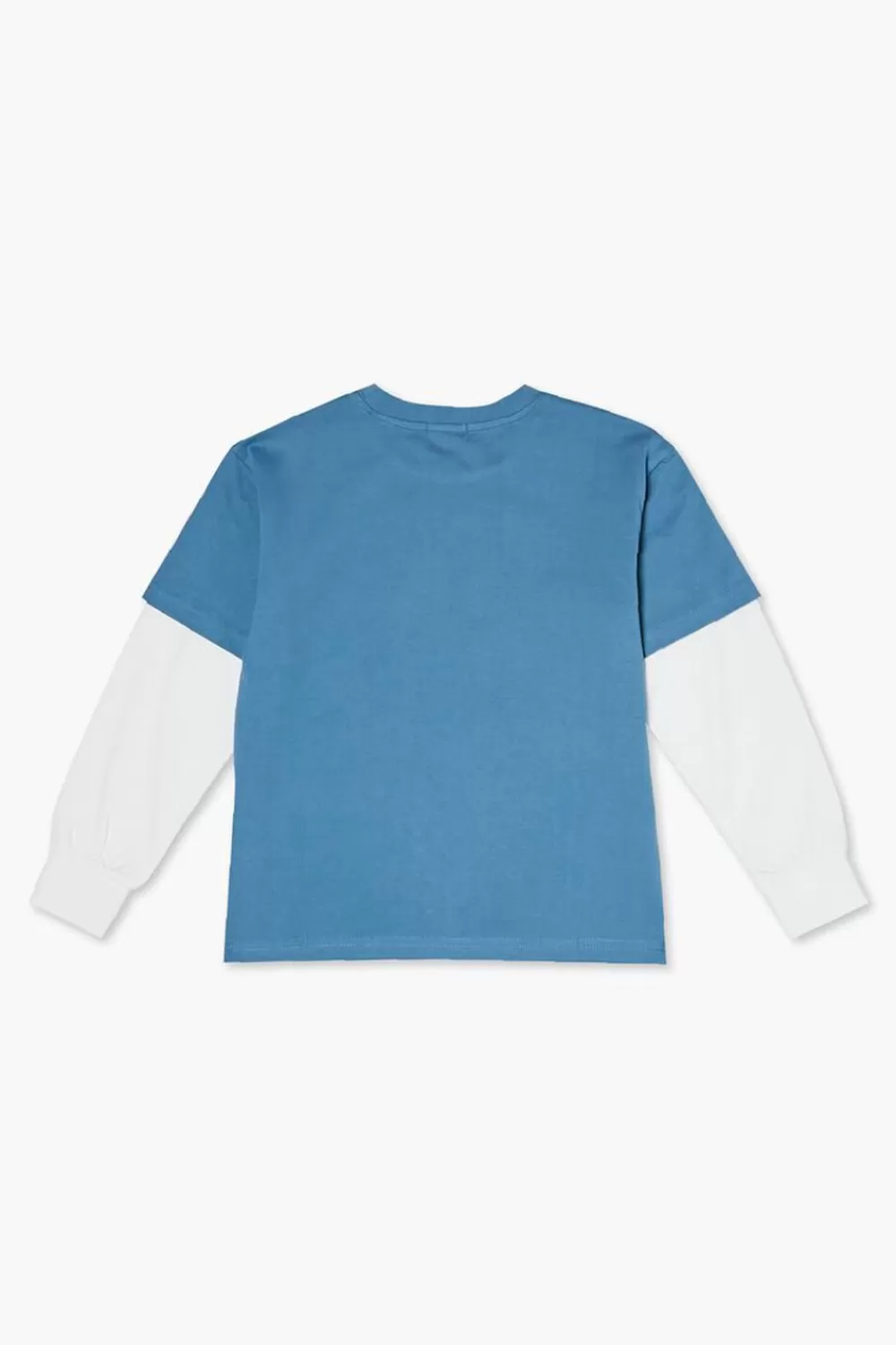 Tops>Forever 21 Kids Combo Crew Tee (Girls + Boys) Blue/White