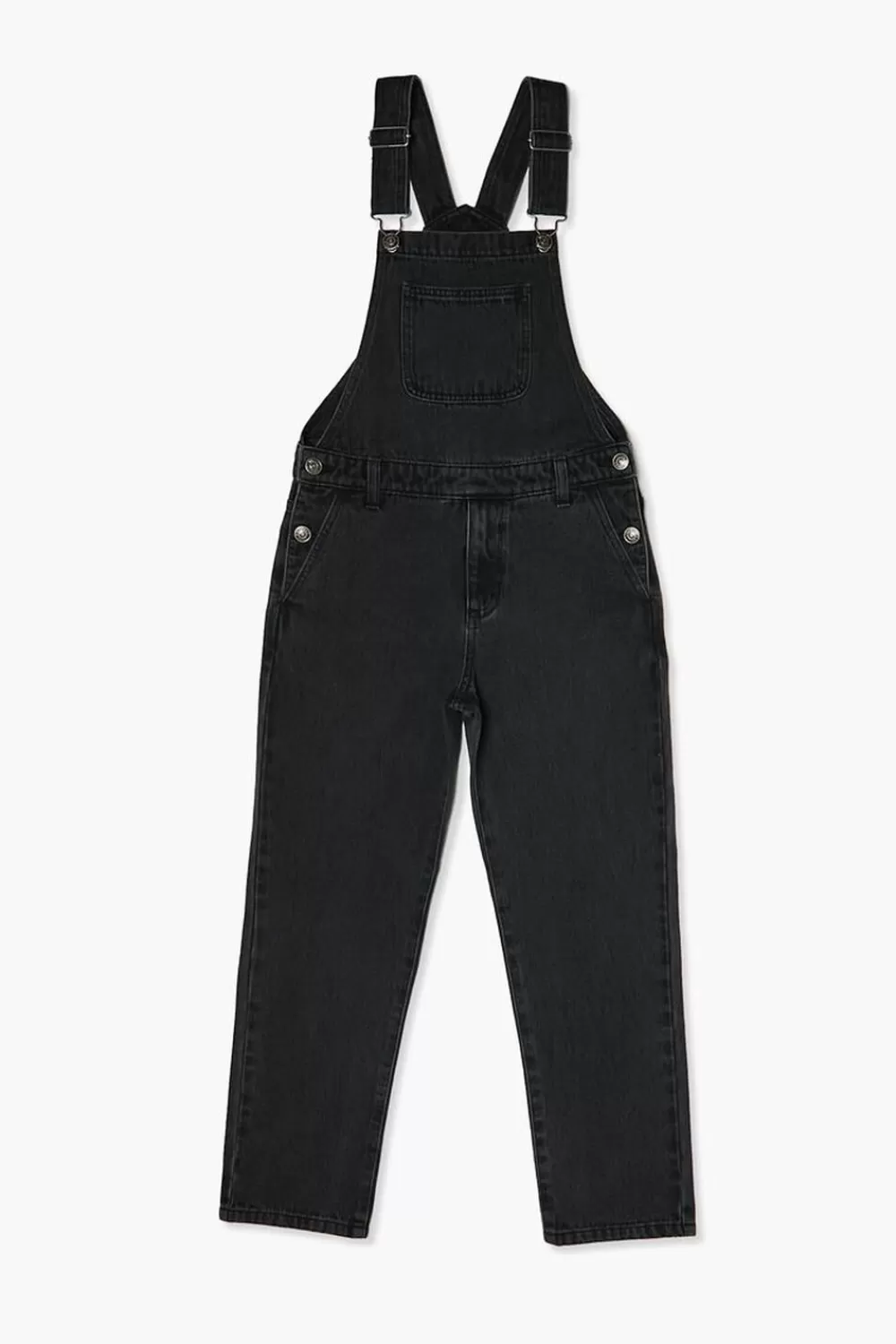 Dresses + Rompers>Forever 21 Kids Denim Overalls (Girls + Boys) Washed Black