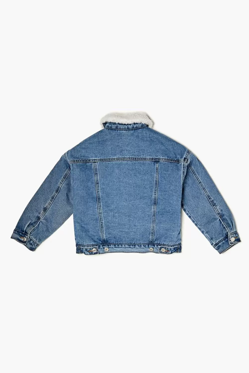 Jackets + Outerwear>Forever 21 Kids Denim Trucker Jacket (Girls + Boys) Medium Denim