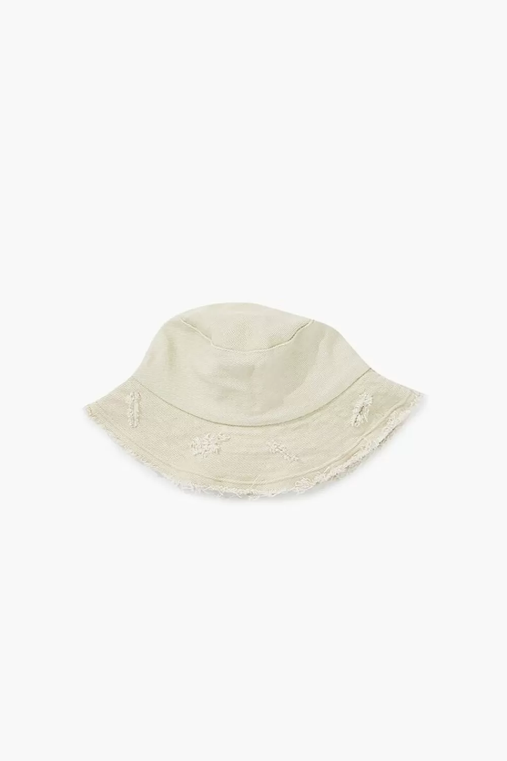 Accessories>Forever 21 Kids Distressed Bucket Hat (Girls + Boys) Khaki