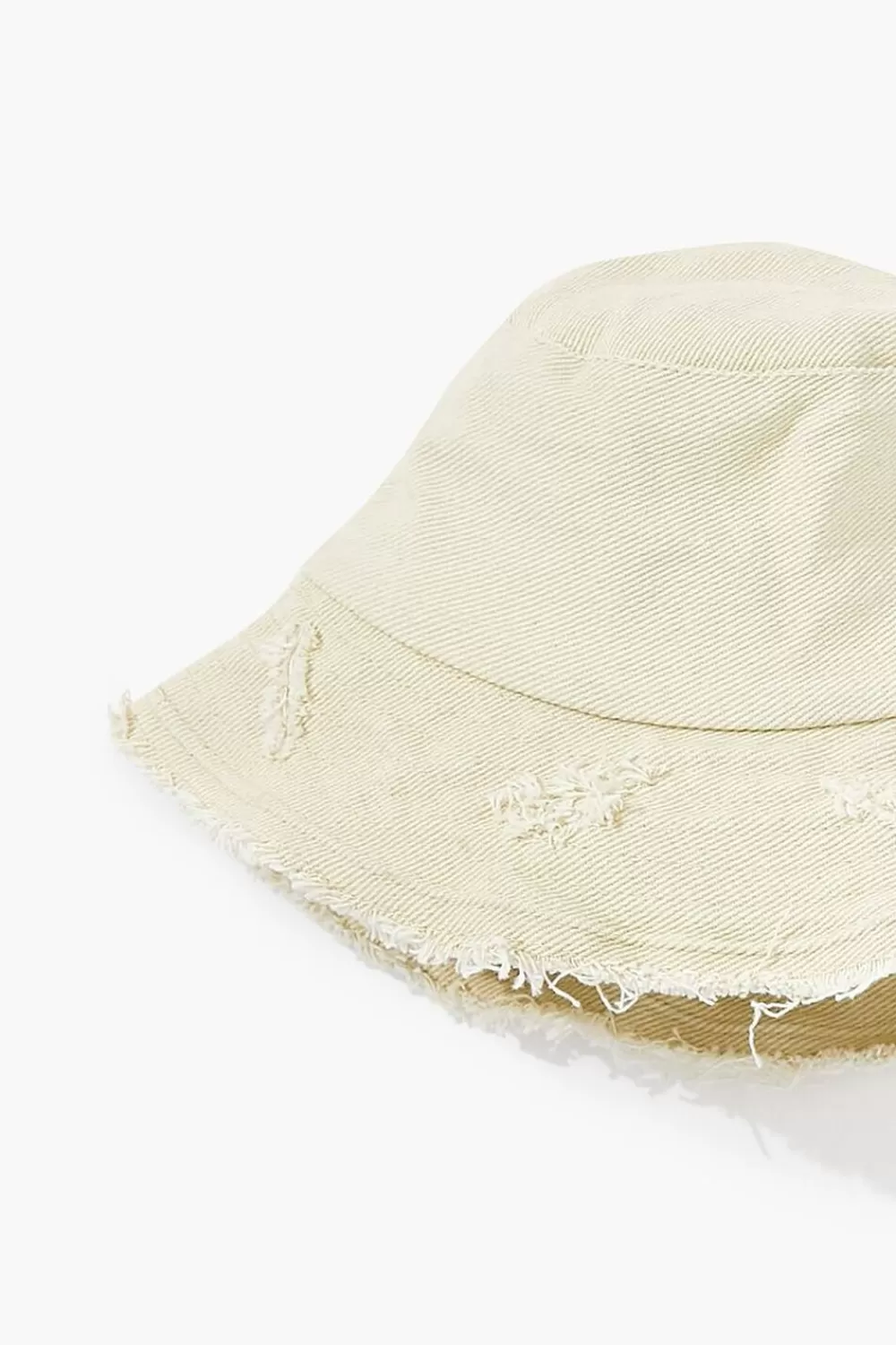 Accessories>Forever 21 Kids Distressed Bucket Hat (Girls + Boys) Khaki