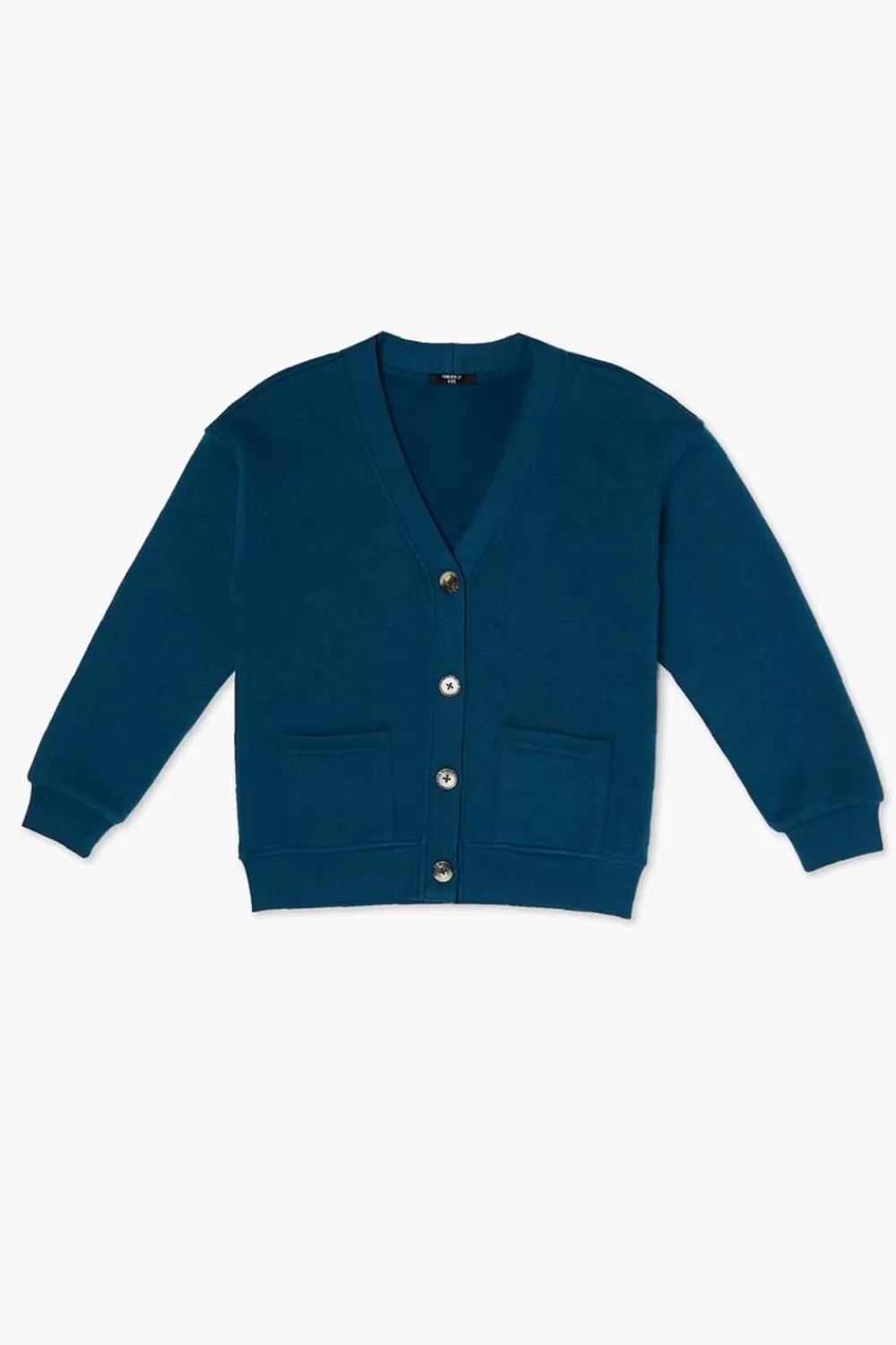 Tops>Forever 21 Kids Fleece Cardigan (Girls + Boys) Navy