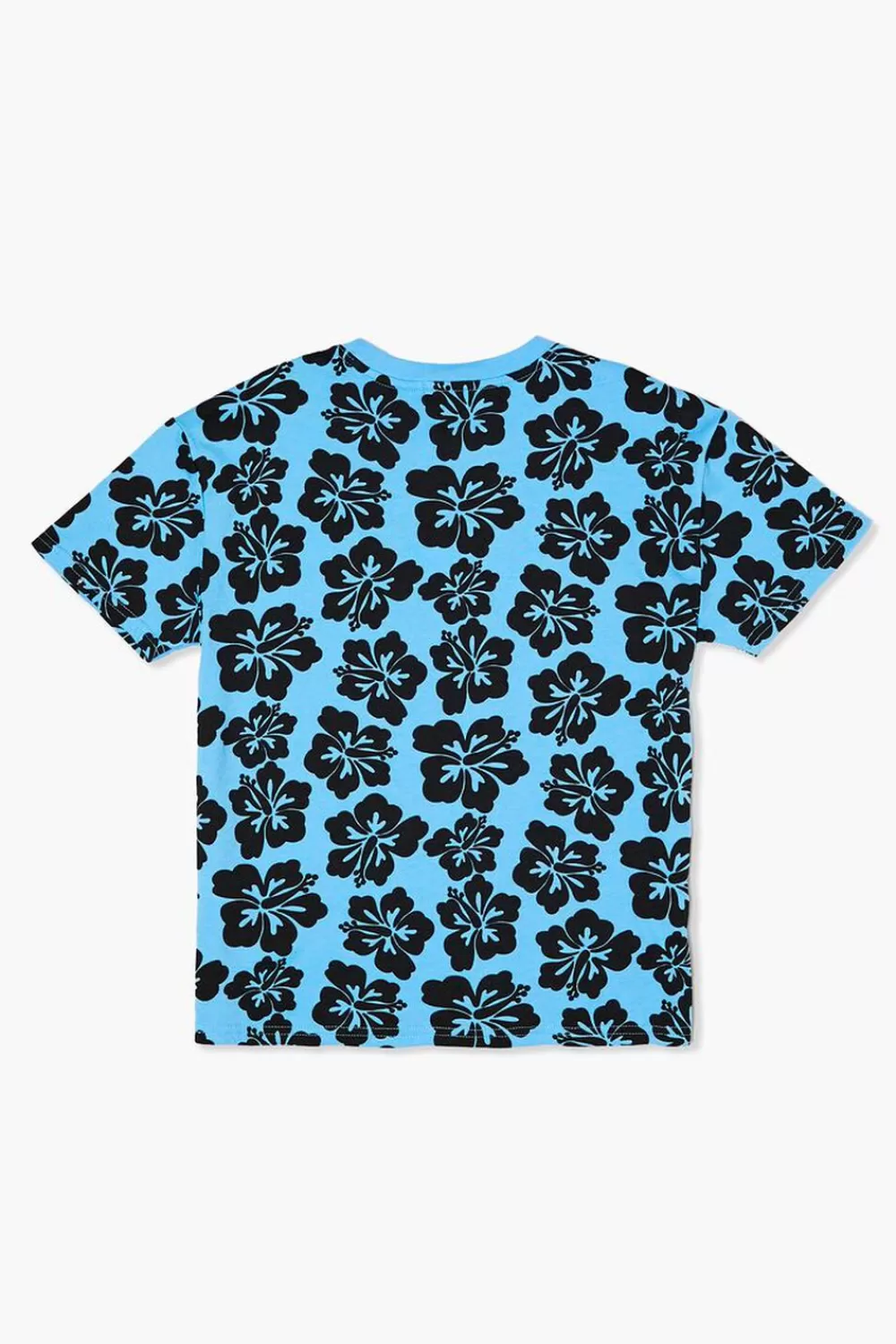Tops>Forever 21 Kids Floral Print Tee (Girls + Boys) Blue/Black