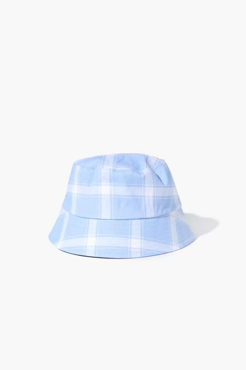 Accessories>Forever 21 Kids Plaid Bucket Hat (Girls + Boys) Blue/White