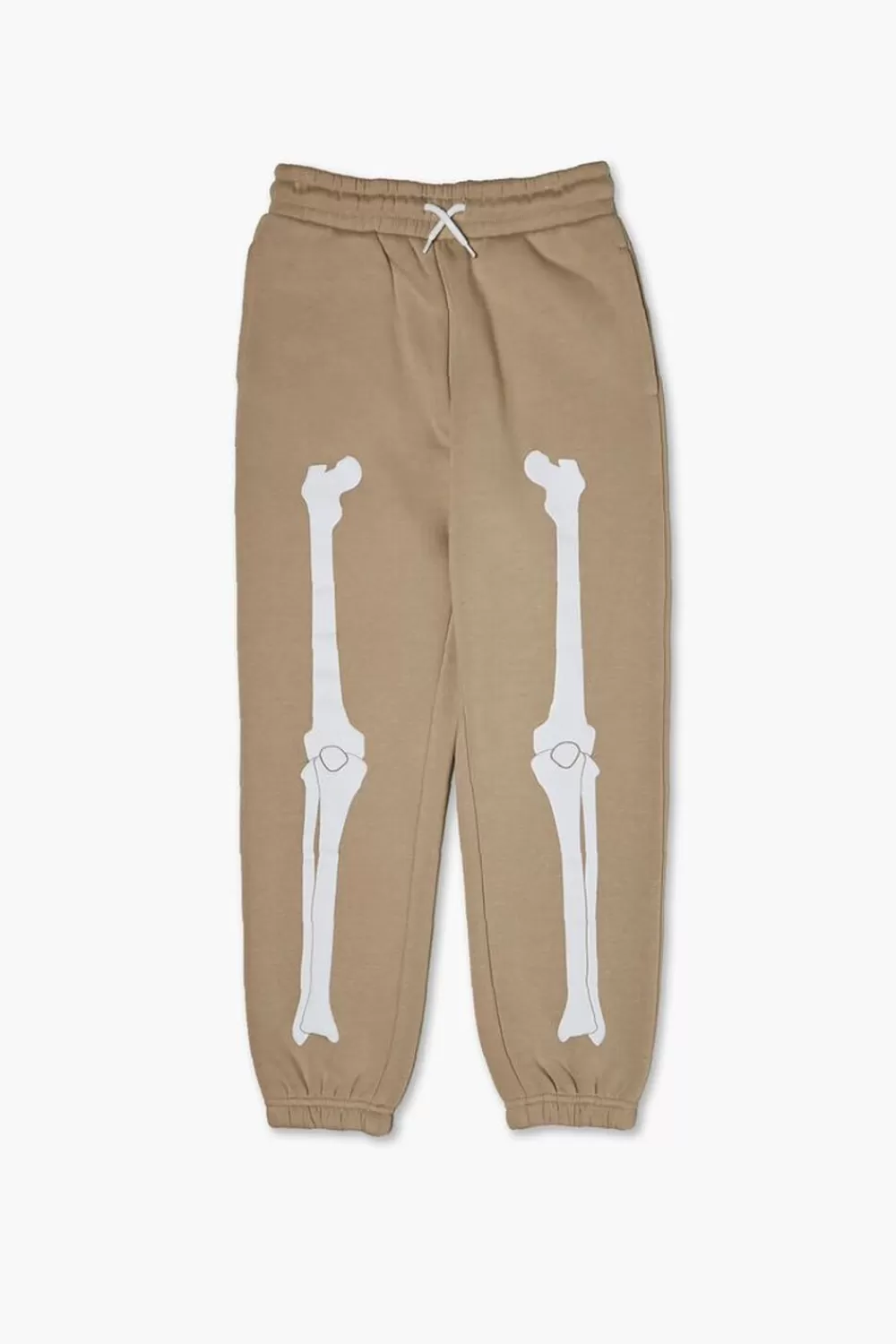 Bottoms>Forever 21 Kids Skeleton Print Joggers (Girls + Boys) Taupe/White