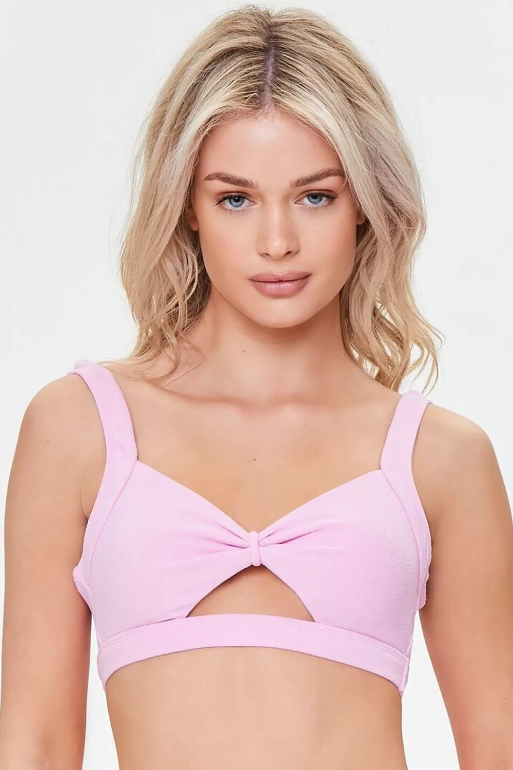 Matching Sets>Forever 21 Knotted Cutout Bikini Top Purple