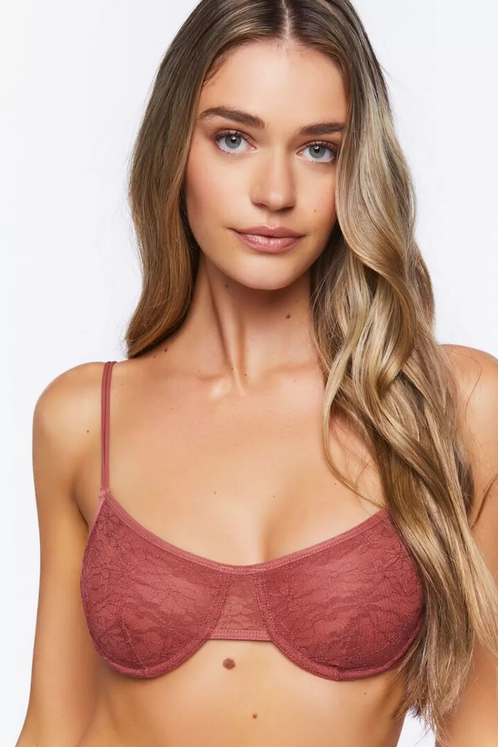 Loungewear>Forever 21 Lace Underwire Bra Brick