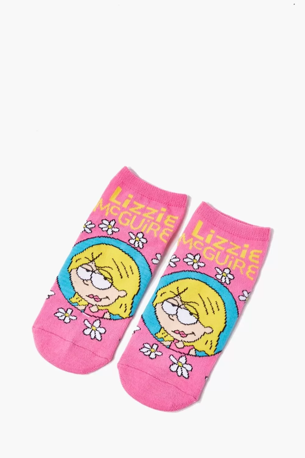 Socks + Tights>Forever 21 Lizzie Mcguire Ankle Socks Pink/Multi