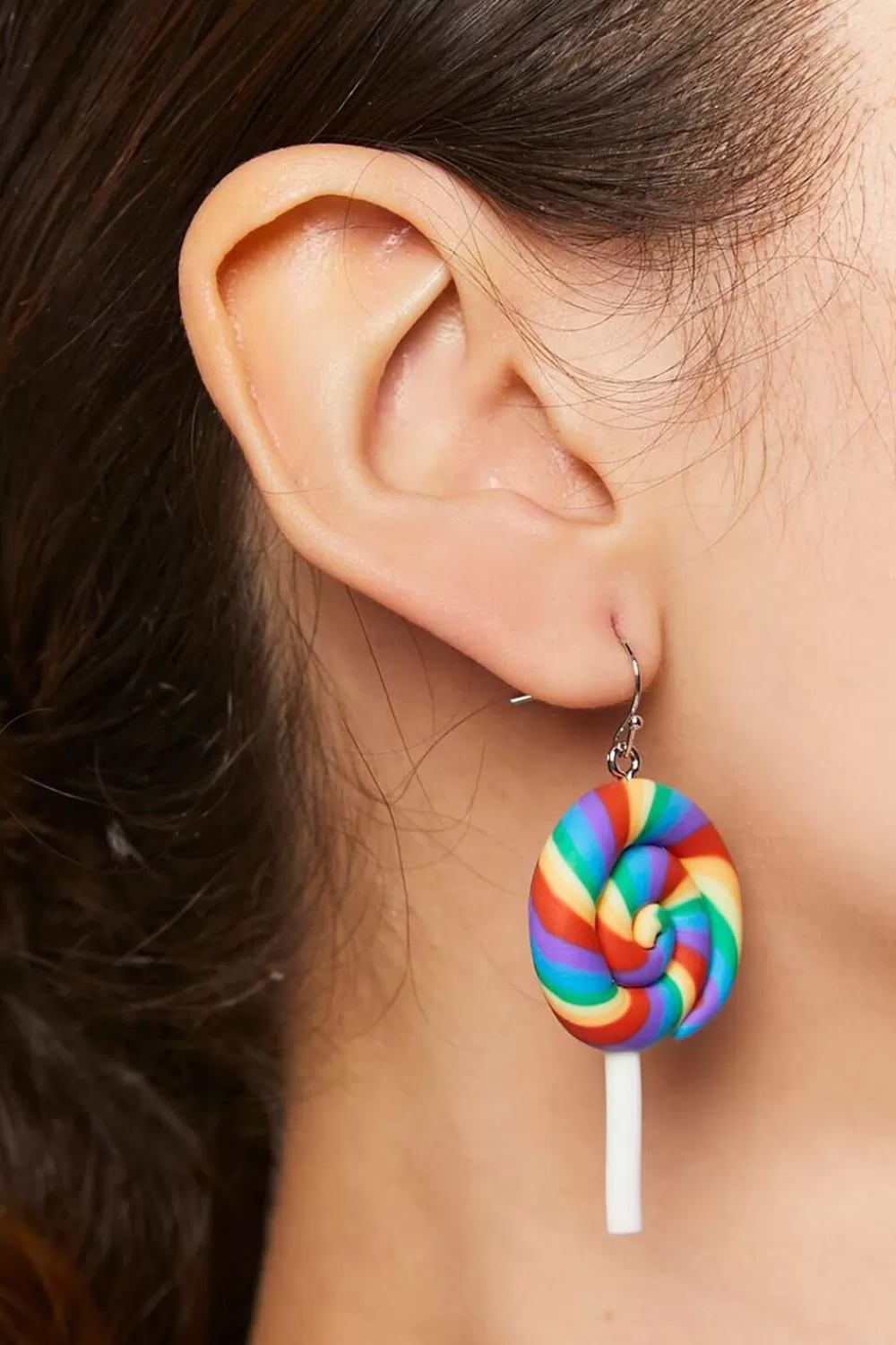 Earrings>Forever 21 Lollipop Drop Earrings Red/Multi